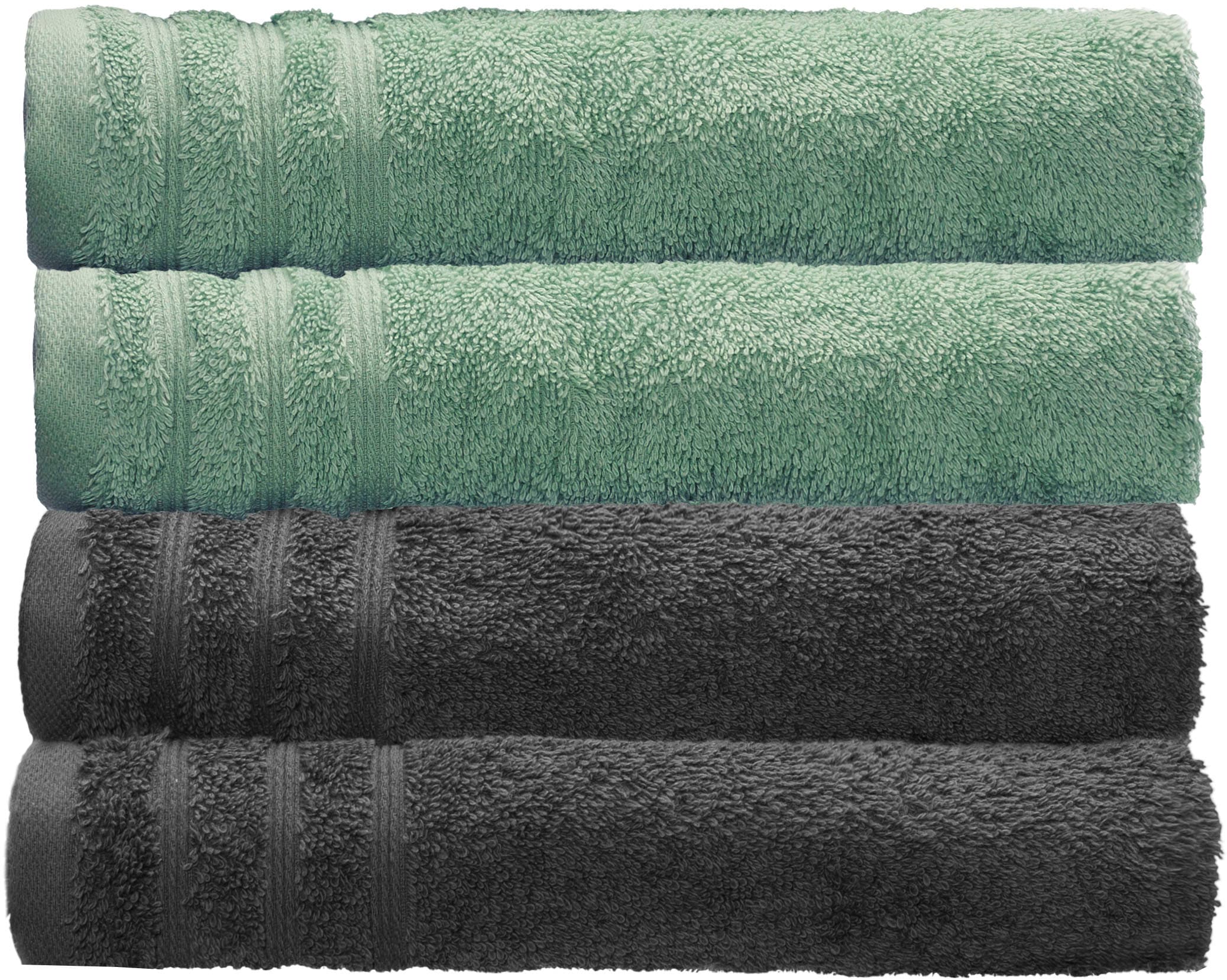 Kleine Wolke Handtücher "Royal, 4 Stück (50/100 cm)" Uni Farben, mit Bordür günstig online kaufen