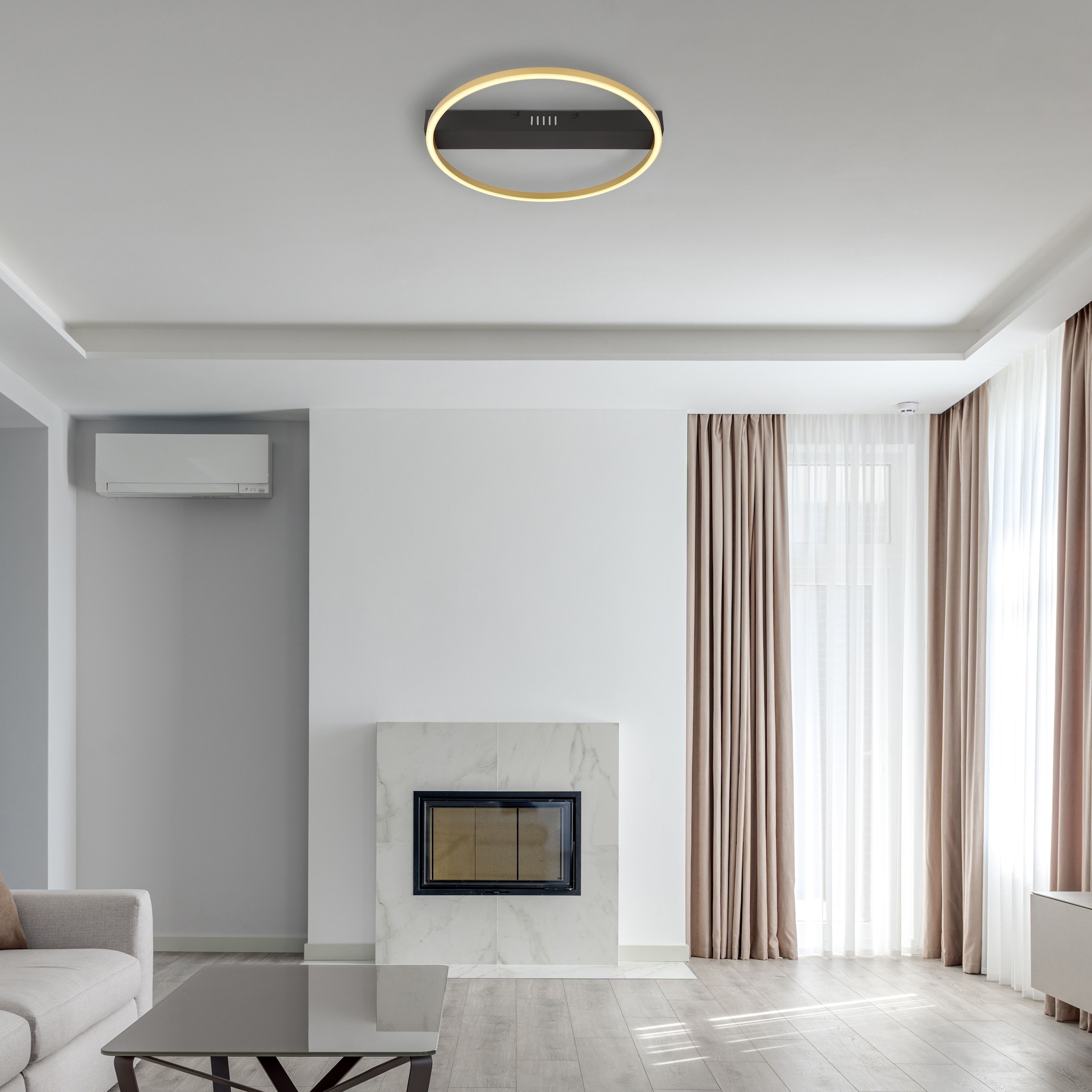 GLOBO LIGHTING LED Deckenleuchte »LUFFY«, Leuchtmittel LED-Modul | LED fest integriert, Deckenlampe/rund/Wohnzimmer/Schlafzimmer/modern