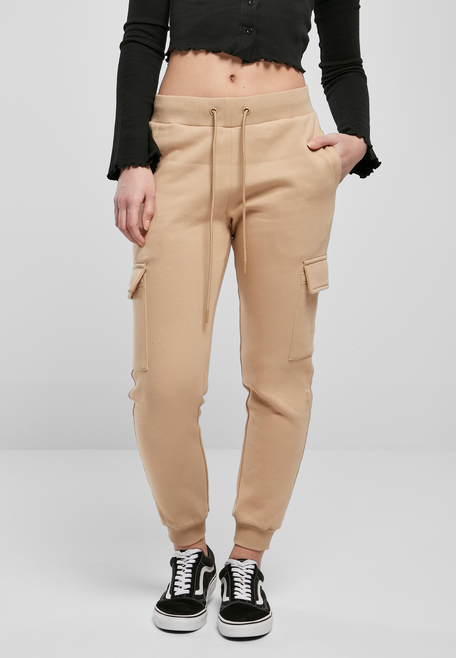 URBAN CLASSICS Stoffhose »Urban Classics Damen Ladies Cargo Sweat Pants«, (1 tlg.)
