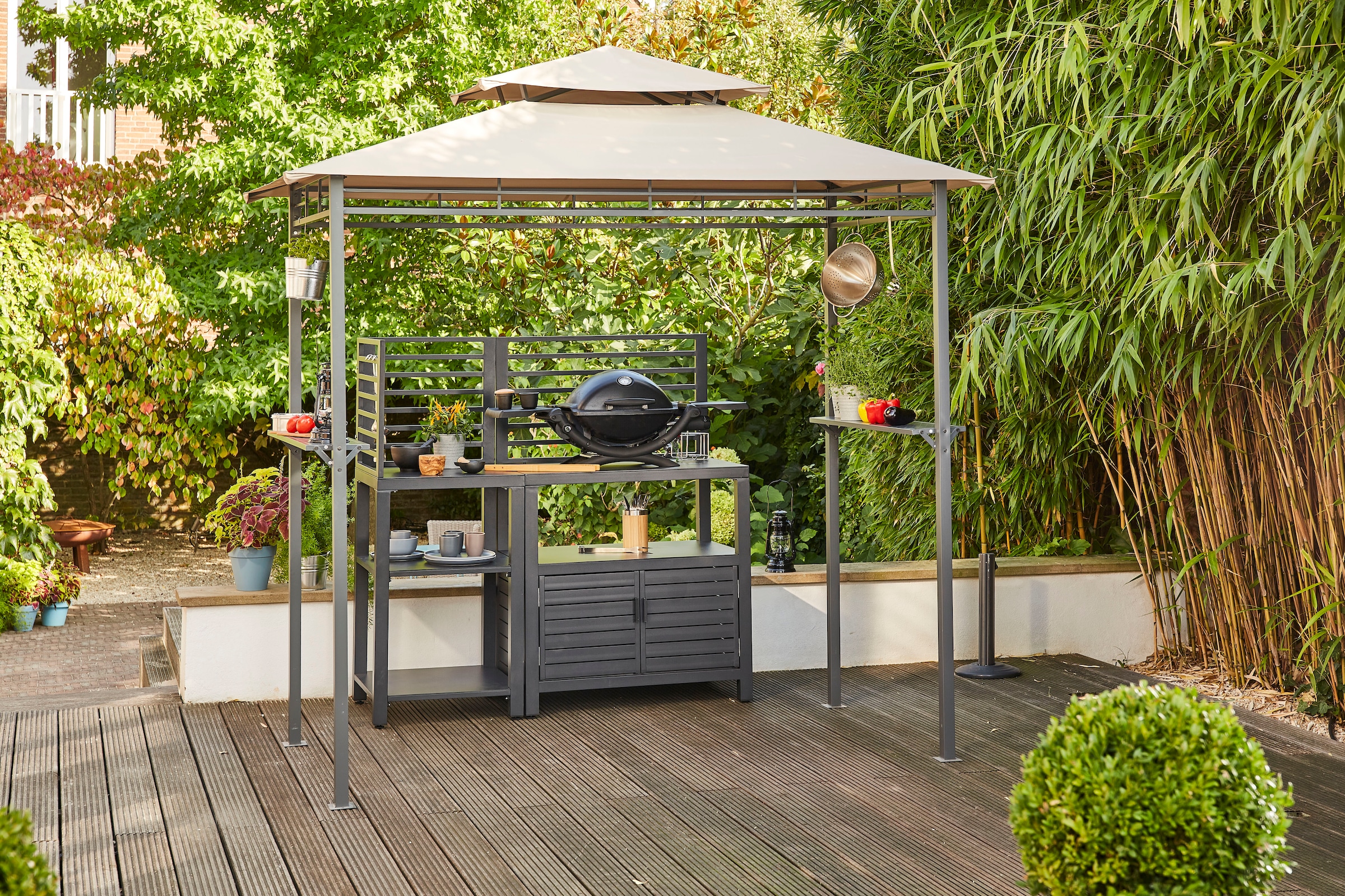 Siena Garden Outdoor-Küche »Texas 2er-Set« Set,  aus Aluminium in matt anthrazit