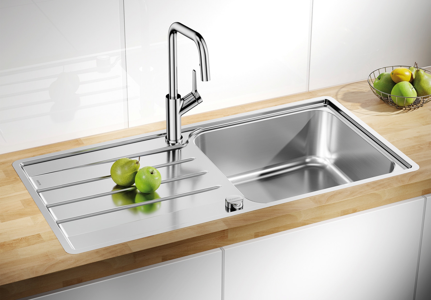 Blanco Edelstahlspüle »LEMIS XL 6 S-IF« 1 Stk. tlg. zum wechselseitigen Einbau geeignet