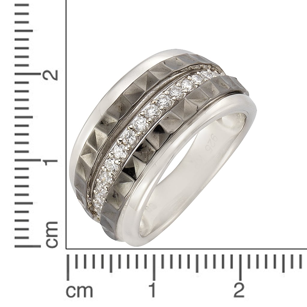 CELESTA Fingerring »925 Sterling Silber 2farbig Zirkonia«