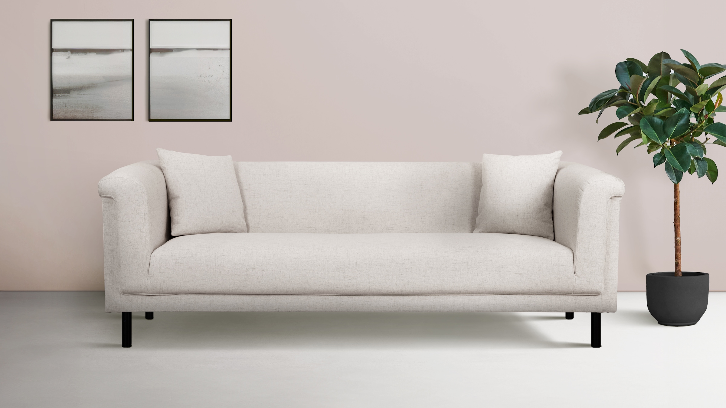 Home affaire 2-Sitzer "AGNIA B/T/H: 180/85/71 cm" incl. Zierkissen, auch in Cord und Bouclé