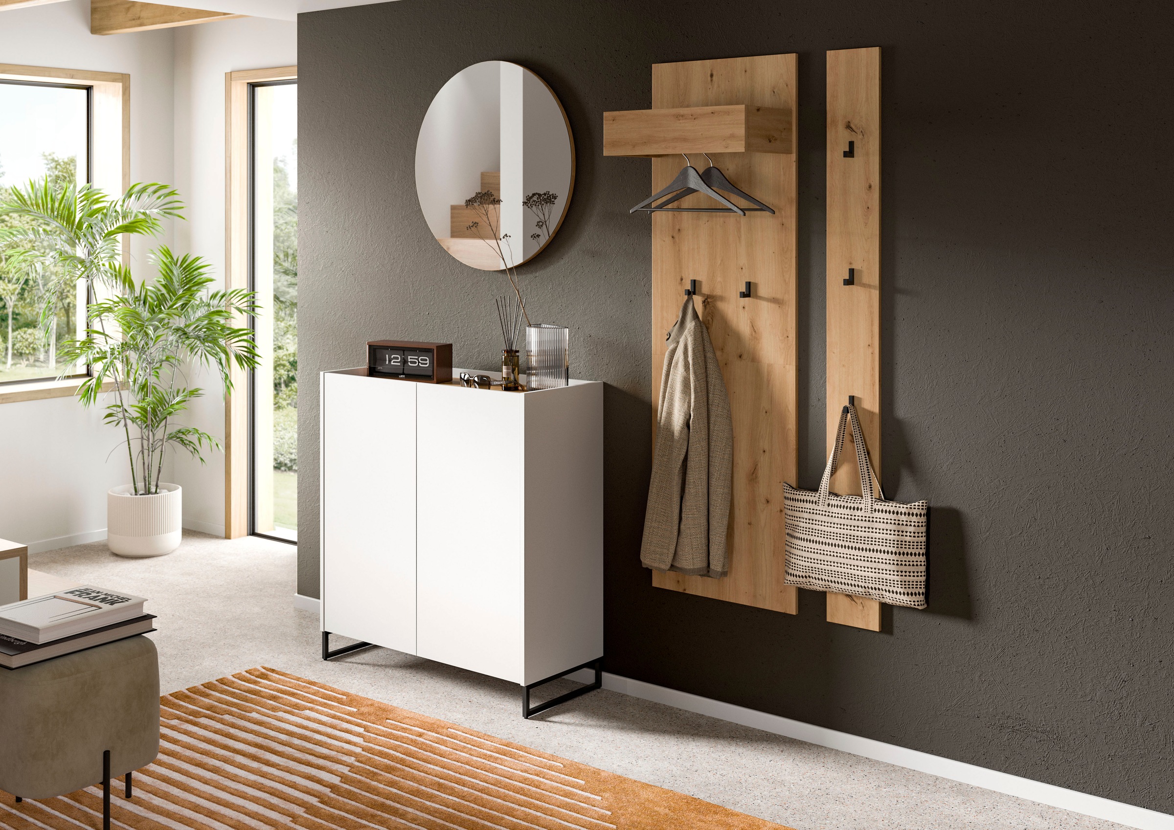 Home affaire Garderoben-Set "EVRID, 4-teilig, Breite 206 cm, individuell st günstig online kaufen