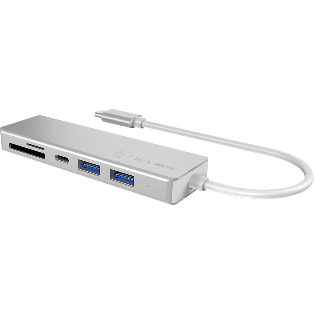 ICY BOX Computer-Adapter »ICY BOX USB Type-C Hub mit 3 USB 3.0 Anschlüssen und Multi-Kartenleser«