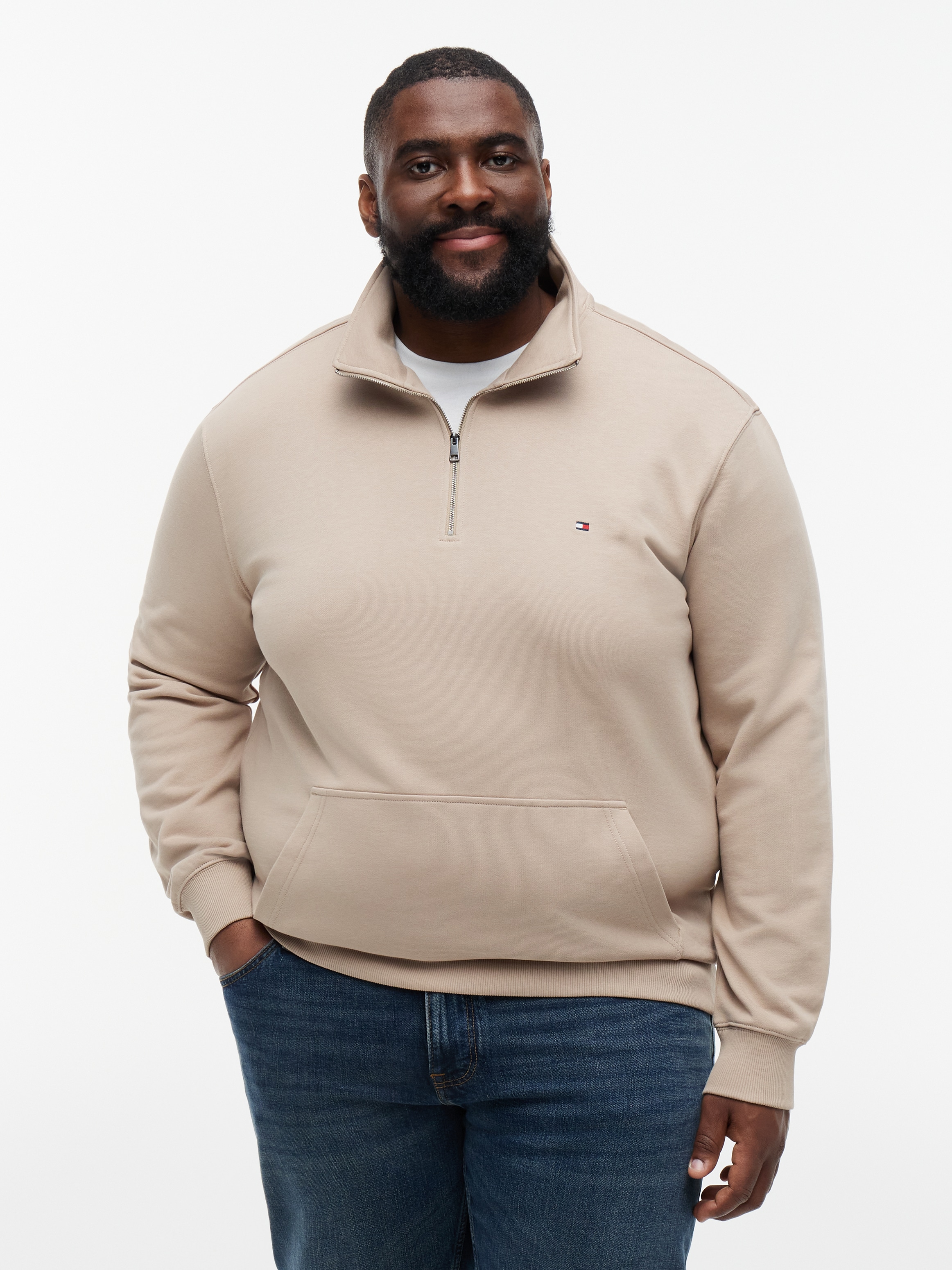 Tommy Hilfiger Big & Tall Sweatshirt "BT-ESSENTIAL TERRY NEW 1/4 ZIP", Große Größen