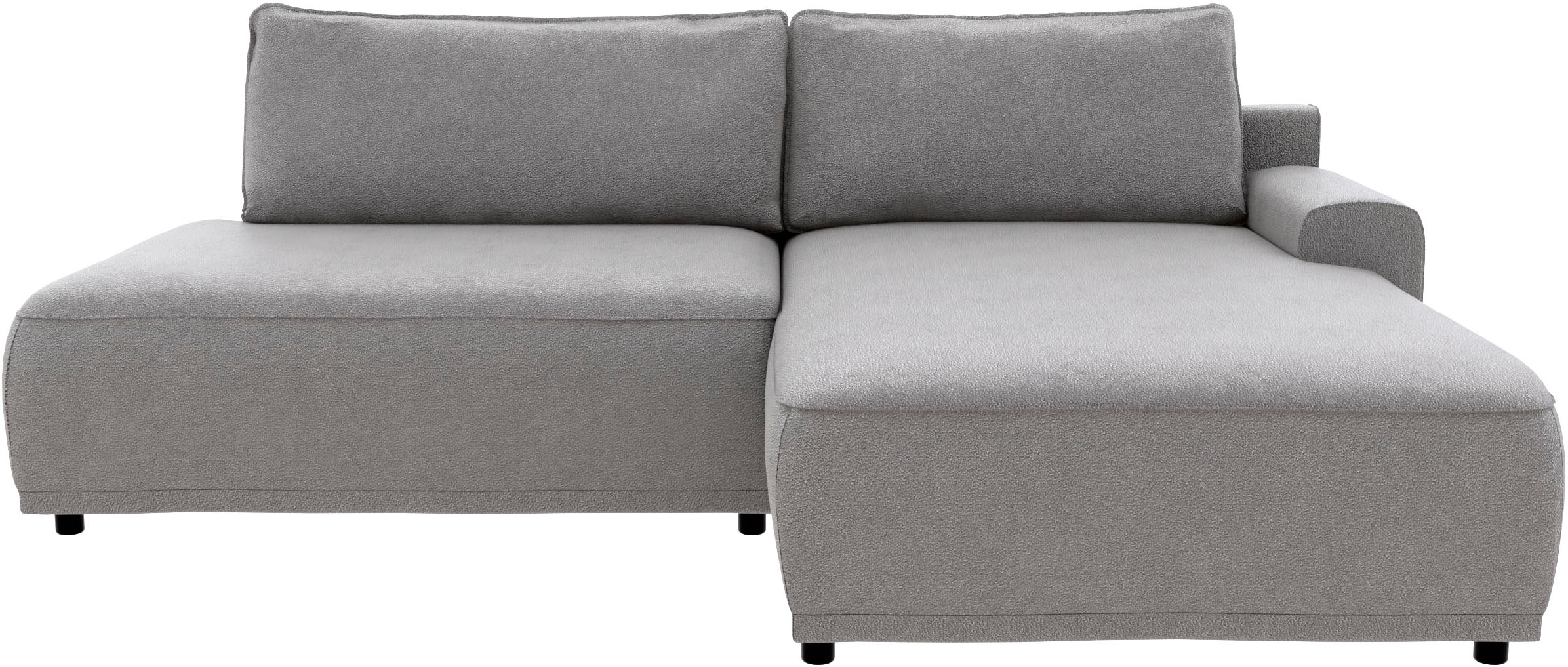 TRENDMANUFAKTUR Ecksofa »Fordon II, Schlafsofa mit Bettkasten, Couch in L-Form, Breite 250 cm«, in Struktur fein LEO, haustierfreundlich, schlamm, Armlehne rechts