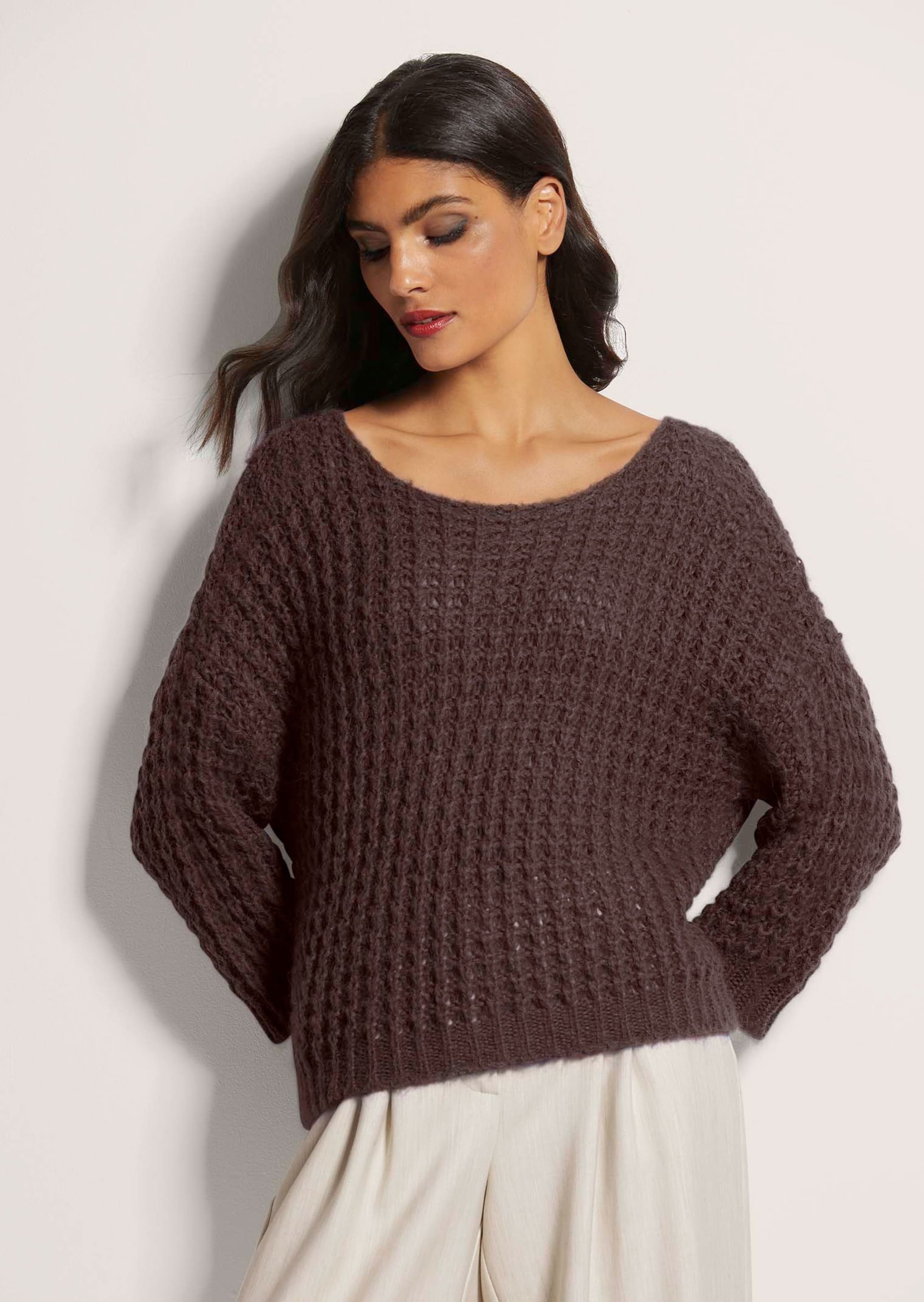 MADELEINE Longpullover »Pullover Pullover mit Pailletten«
