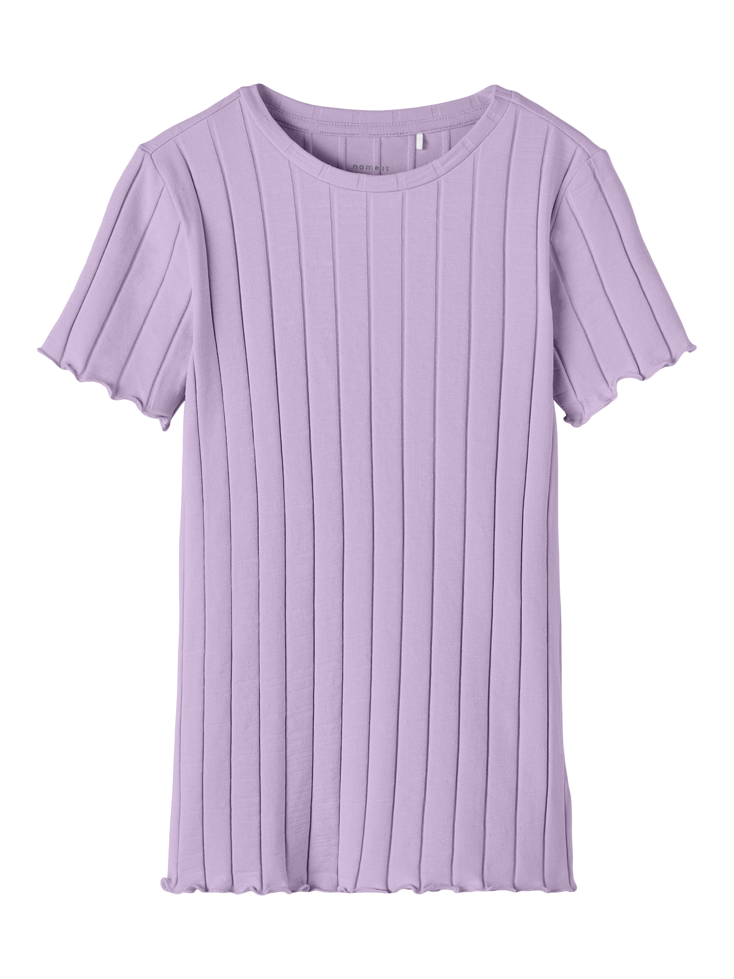 Name It T-Shirt »NKFNORALINA SS TOP NOOS«, tolle Rippen-Qualität und dadurch gewellte Säume am Arm und am Saum