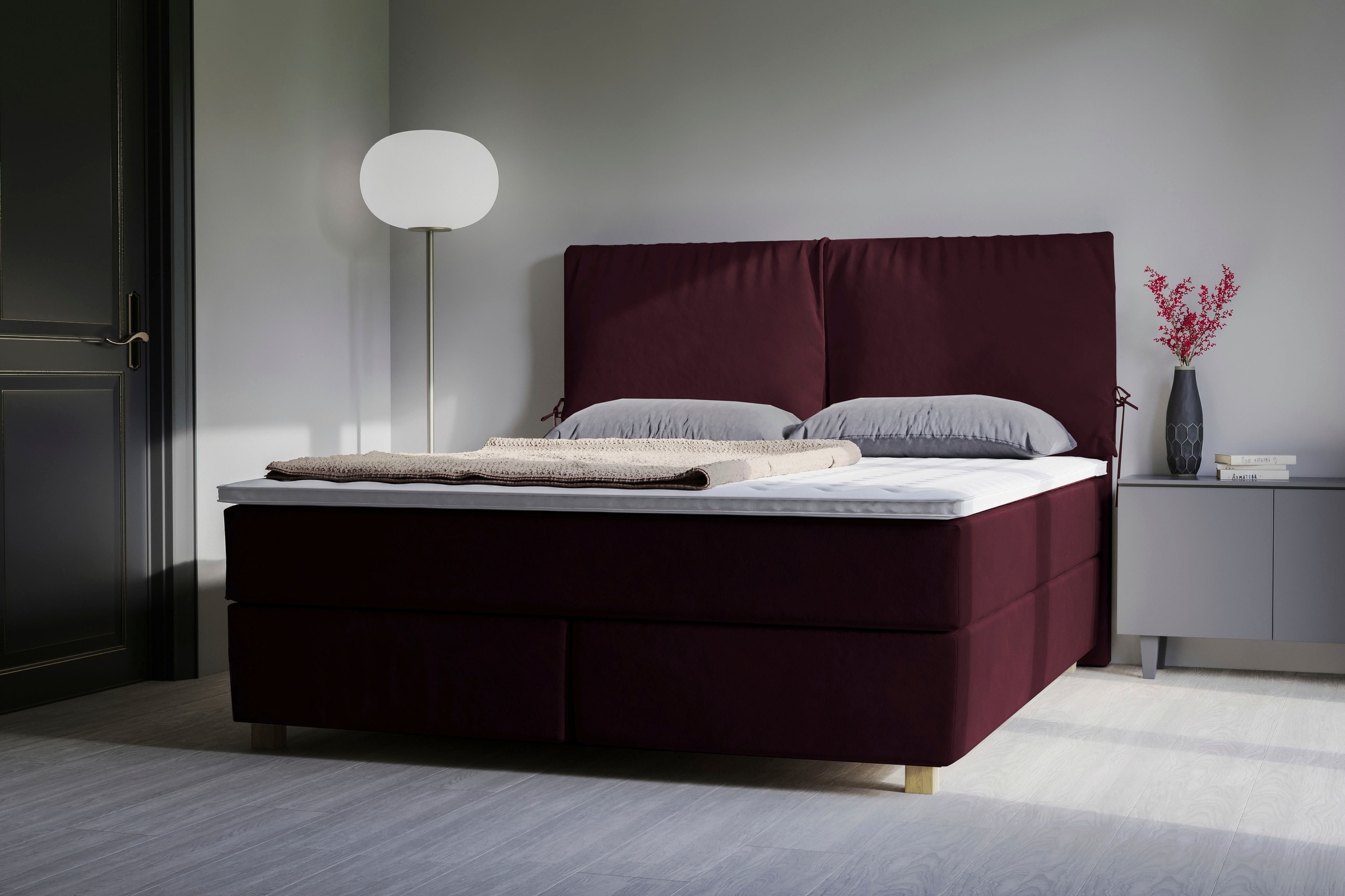 Home affaire Boxspringbett »Nele« inkl. Topper im schlichtem Design