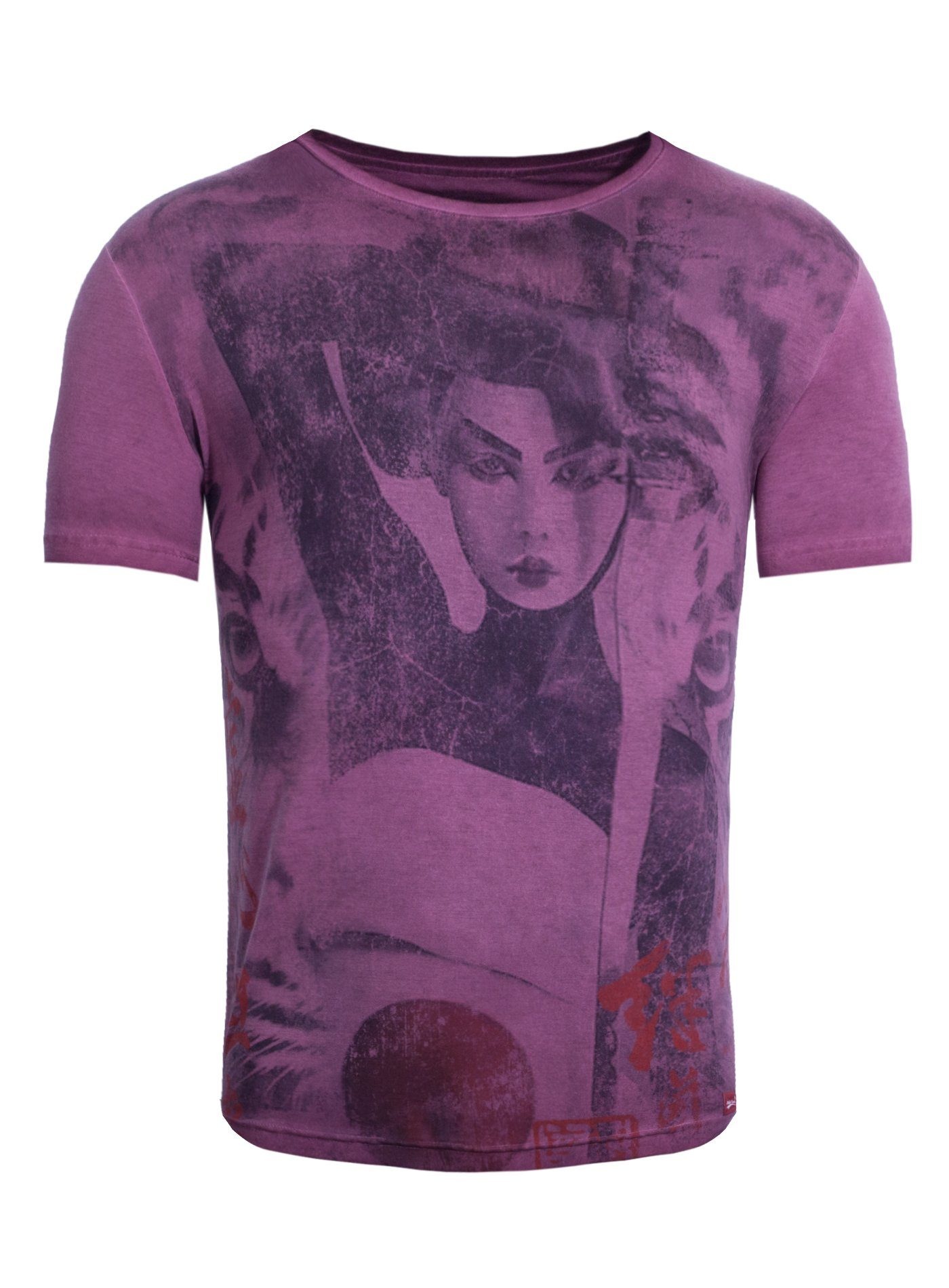 Print-Shirt Geisha Tiger