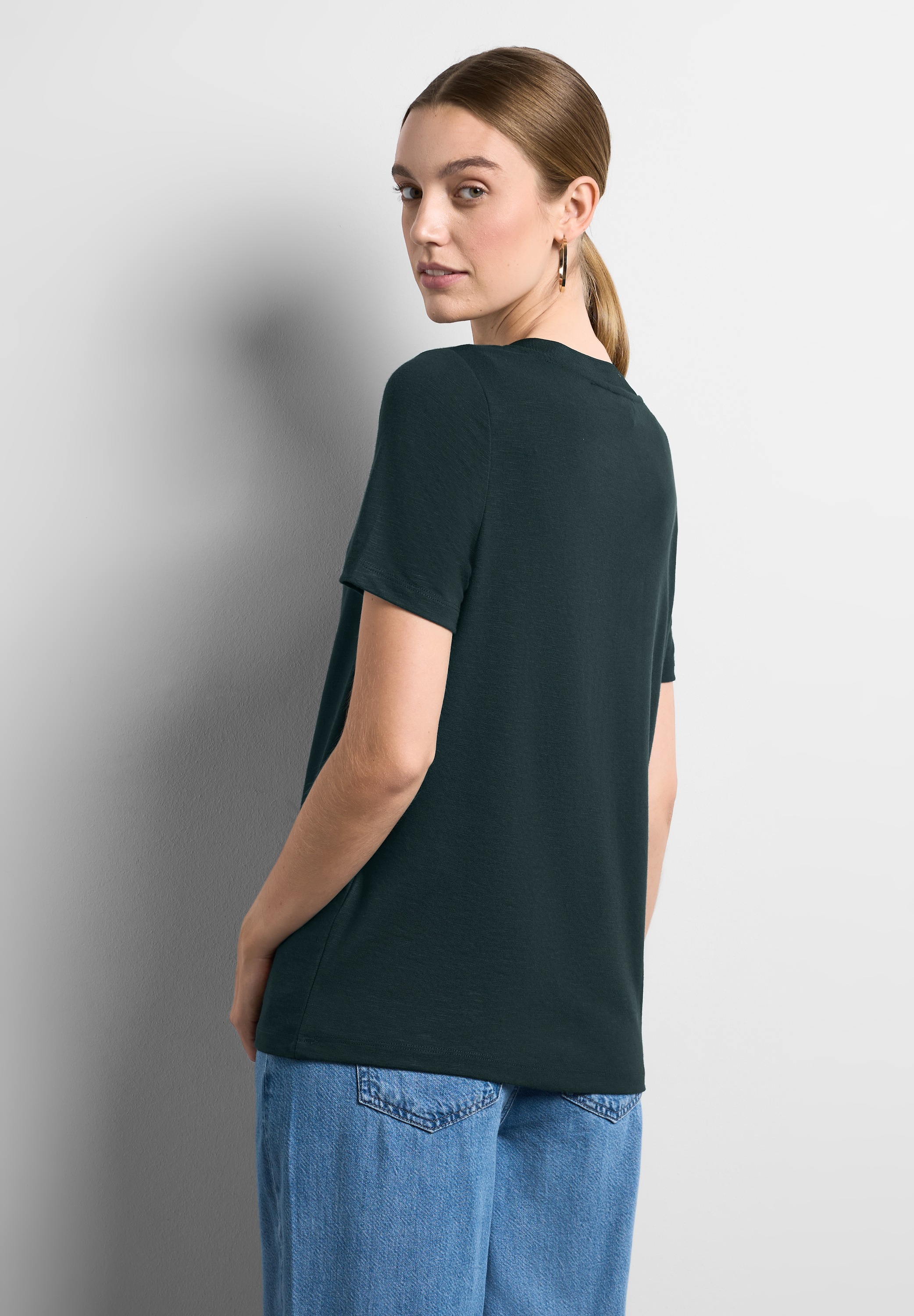 STREET ONE T-Shirt, aus softem Materialmix