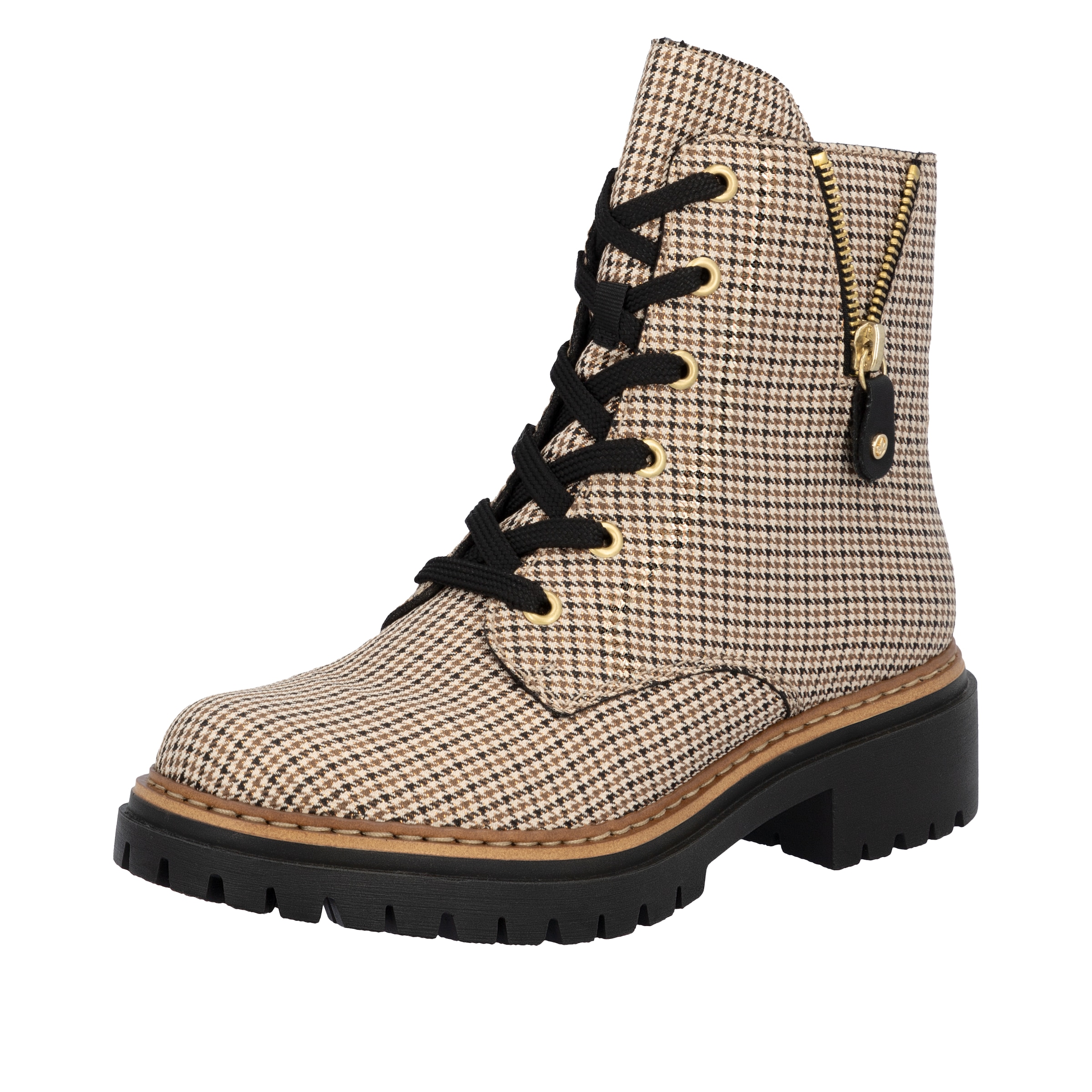 Rieker Schnürstiefelette, Schnürboots, Herbstboots, Profilsohle, Blockabsat günstig online kaufen