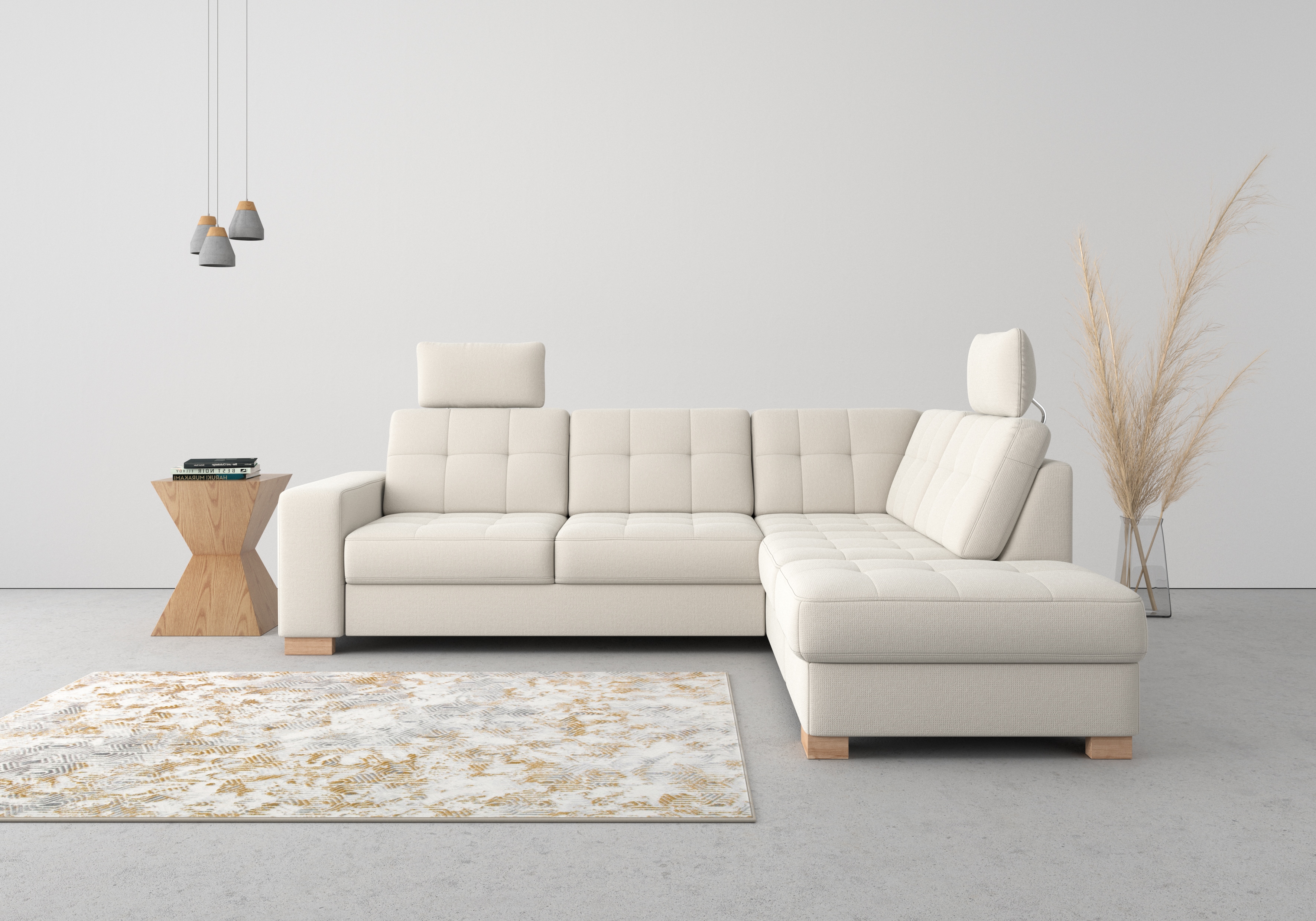 sit&more Ecksofa "Quincy L-Form" wahlweise mit Schlaffunktion und Bettkasten