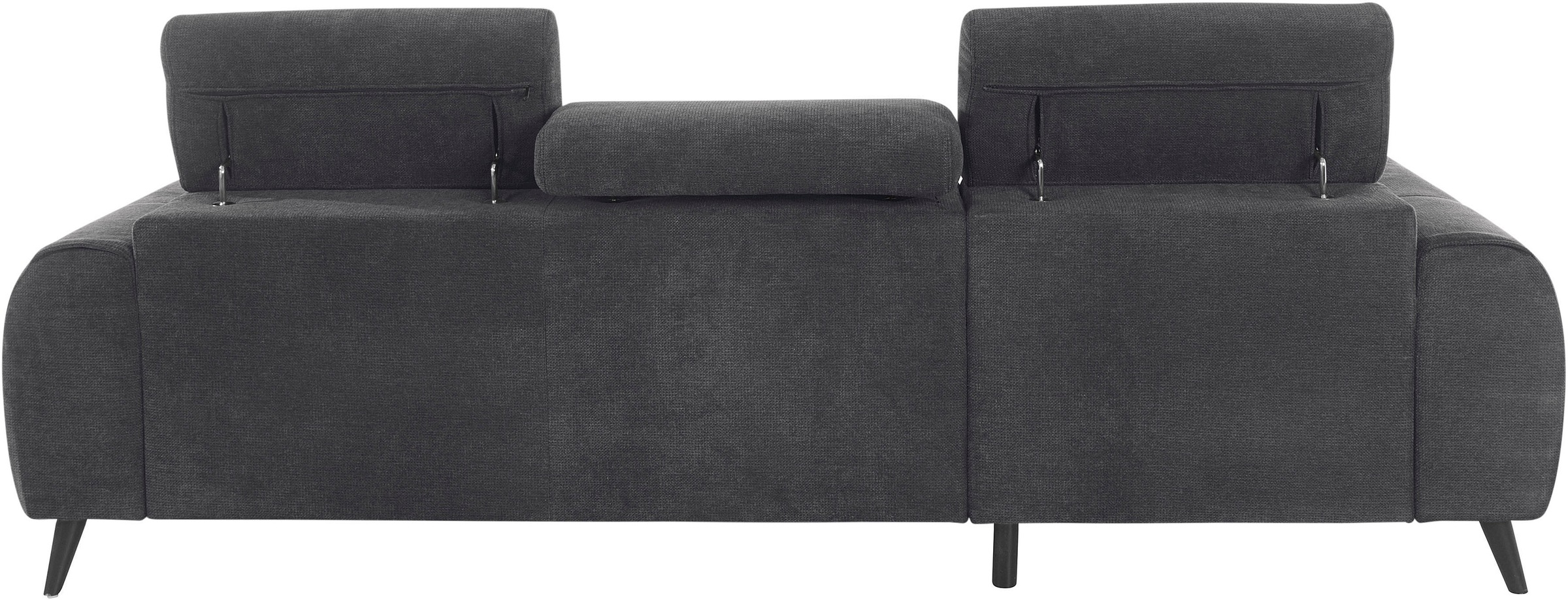 COTTA Ecksofa »Mia L-Form mit 3 Zierkissen«, wahlweise mit Bettfunktion, Bettkasten, Beleuchtung & Wireless-Charger