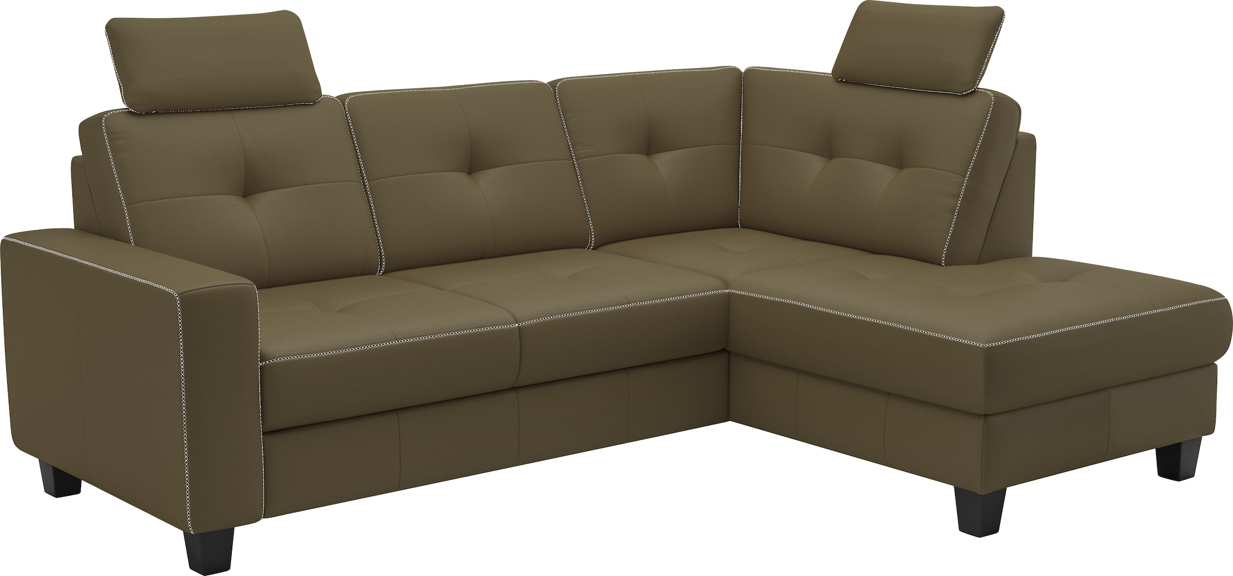 Places of Style Ecksofa »Varese«, wahlweise mit Bettfunktion und Bettkasten