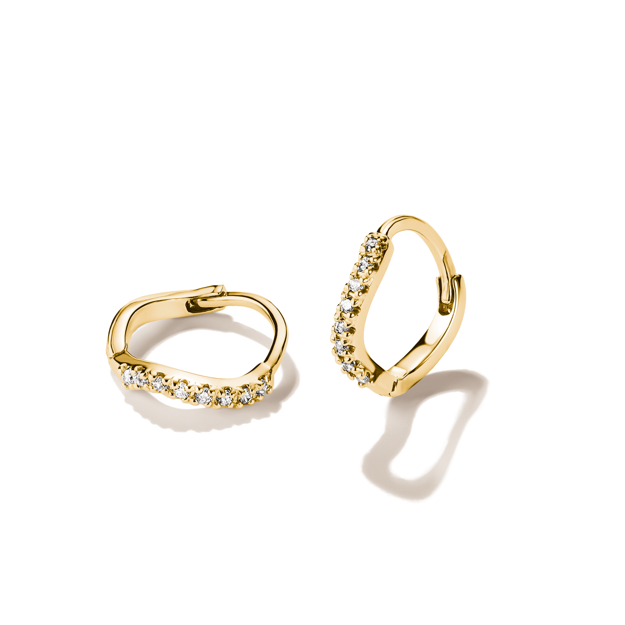 THOMAS SABO Paar Creolen »gelbgoldfarben« mit Zirkonia (synth.)