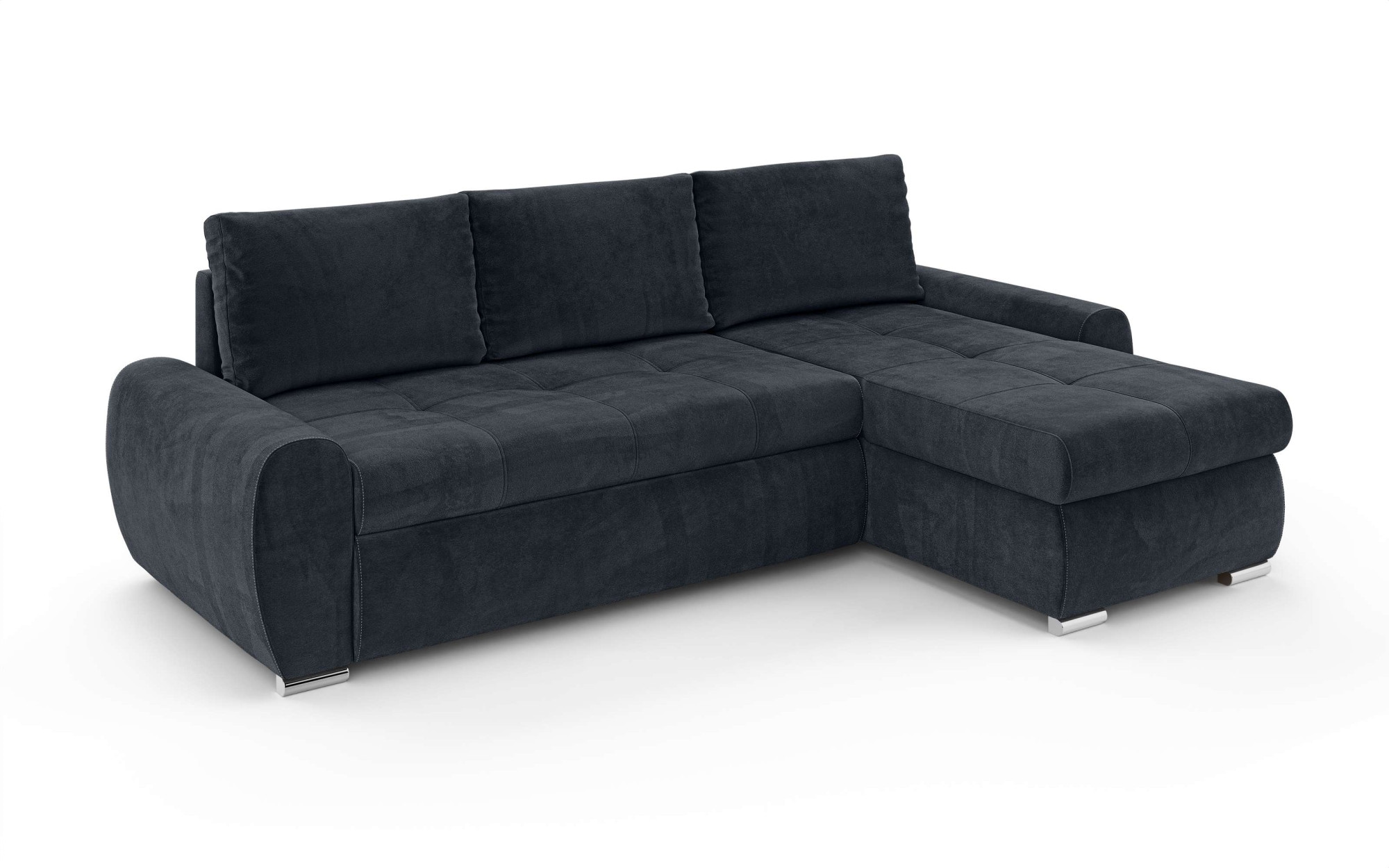 INOSIGN Ecksofa »HAVERHILL Schlafsofa mit Bettkasten, Maße B/H/T: 237/89/166 cm«, L-Form mit Recamiere links oder rechts bestellbar, Wellenunterfederung