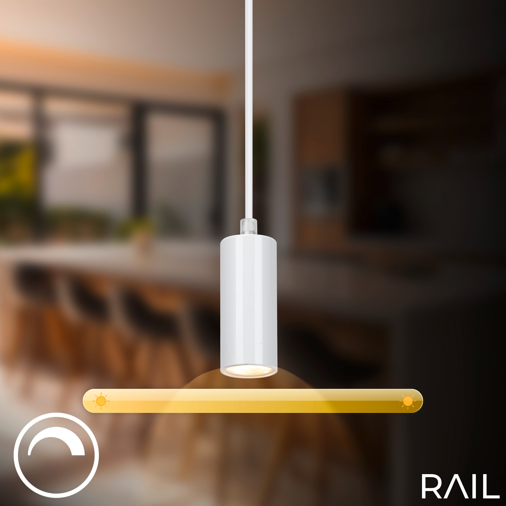 Briloner Leuchten Schienensystem-Sets »RAIL« LED-Board 7 Stk. Schienensystem Rail 1,5 m Weiß 4,5W Decke Wohnzimmer Büro Küche Flur