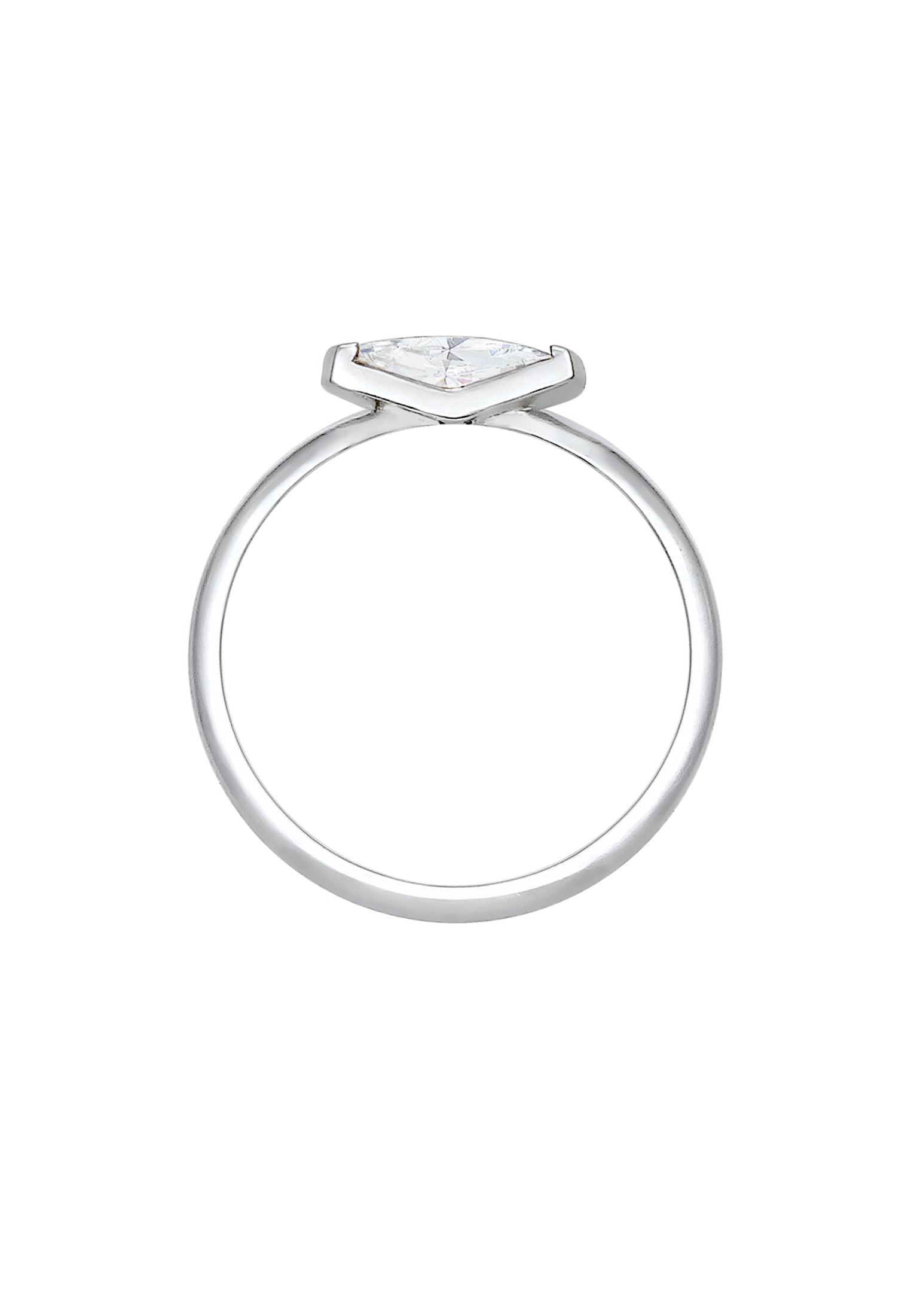 Elli Verlobungsring »Bandring Marquise Kristalle 925 Silber«