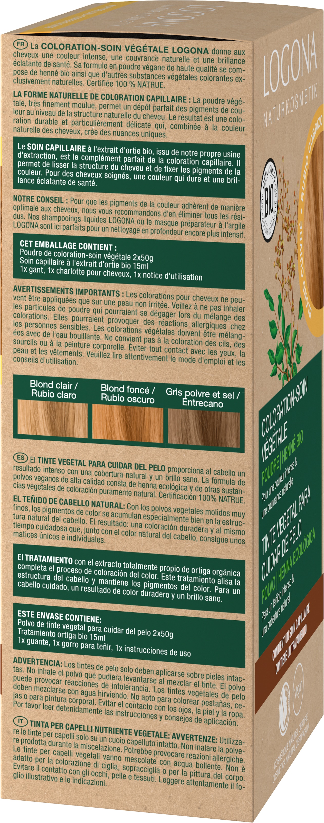 LOGONA Coloration »PFLANZEN-HAARFARBE PULVER« für alle Haartypen, mit kochendem Wasser anrührbar, vegan