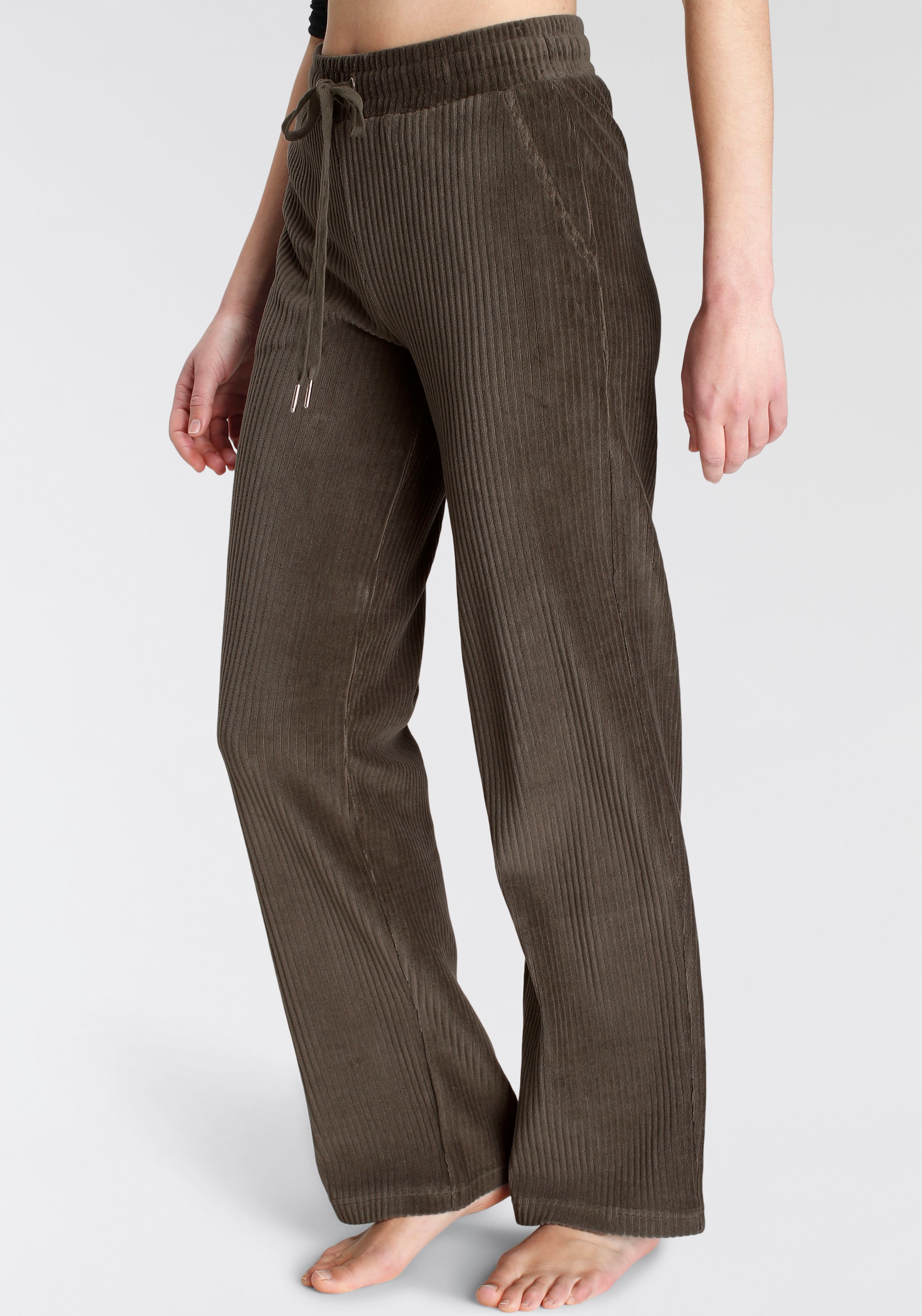 Vivance Homewearhose, mit breiter elastischen Cord Struktur, Loungewear günstig online kaufen