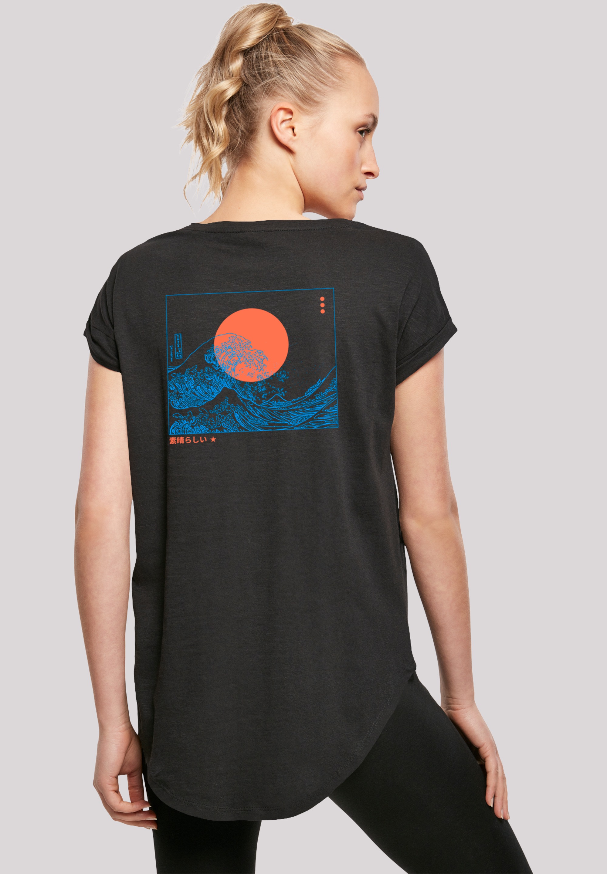 F4NT4STIC T-Shirt »Kanagawa Wave Blue V2«, Premium Qualität