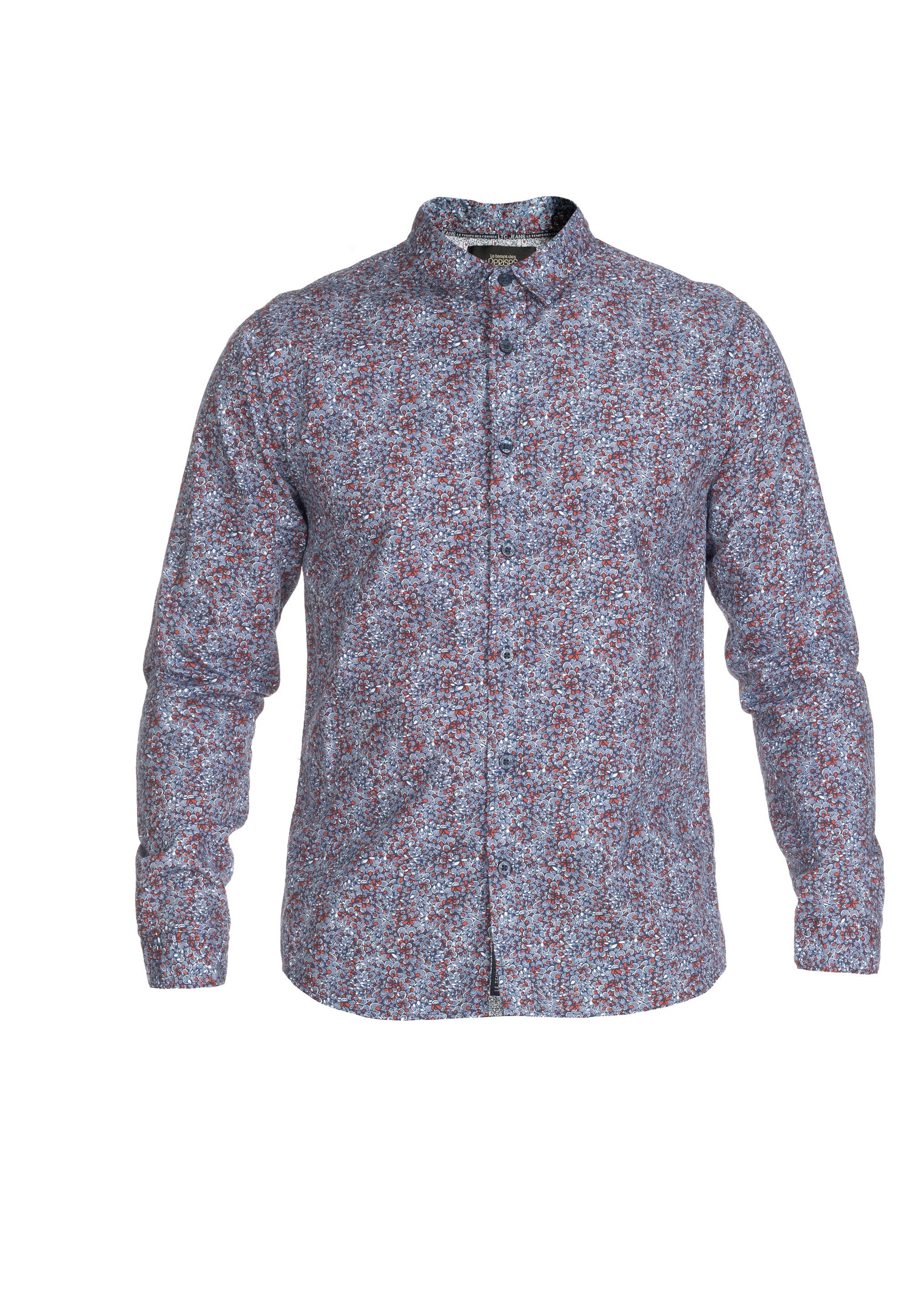 Le Temps Des Cerises Langarmhemd »RETIL«, mit filigranem Alloverprint