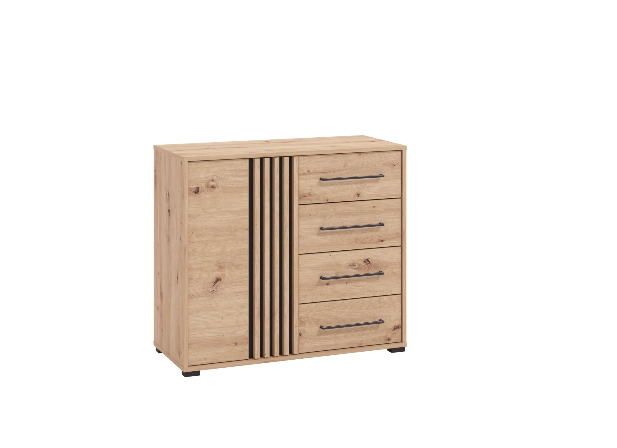 INOSIGN Kommode »Ascalon Sideboard, Breite 138 oder 93 cm, mit ABS Schutzkanten«, 3D Optik durch Lamellen/ Paneele, FSC-zertifizierter Holzwerkstoff