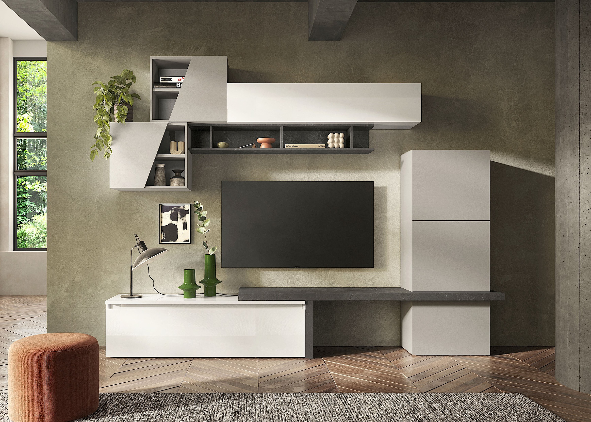 INOSIGN Wohnwand "Infinity, 9tlg. Breite 280 cm, moderne Mediawand" 9 Stk. günstig online kaufen