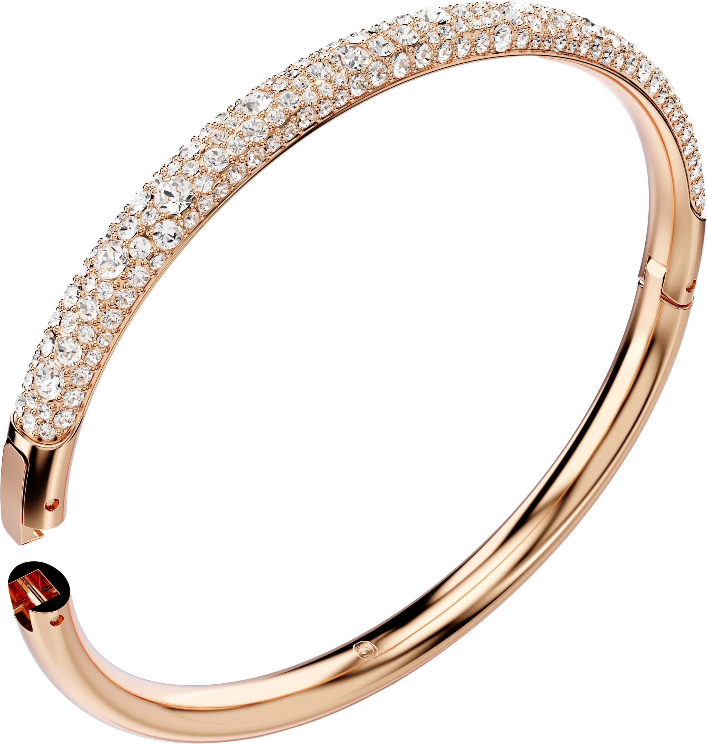 Armreif SWAROVSKI "Schmuck Geschenk Sublima Armreif" Gr. L, rosa (roségoldfarben, kristallweiß, kristallweiß), Armbänder, Damen, L, Metall, Armreif, mit Swarovski Kristall 6