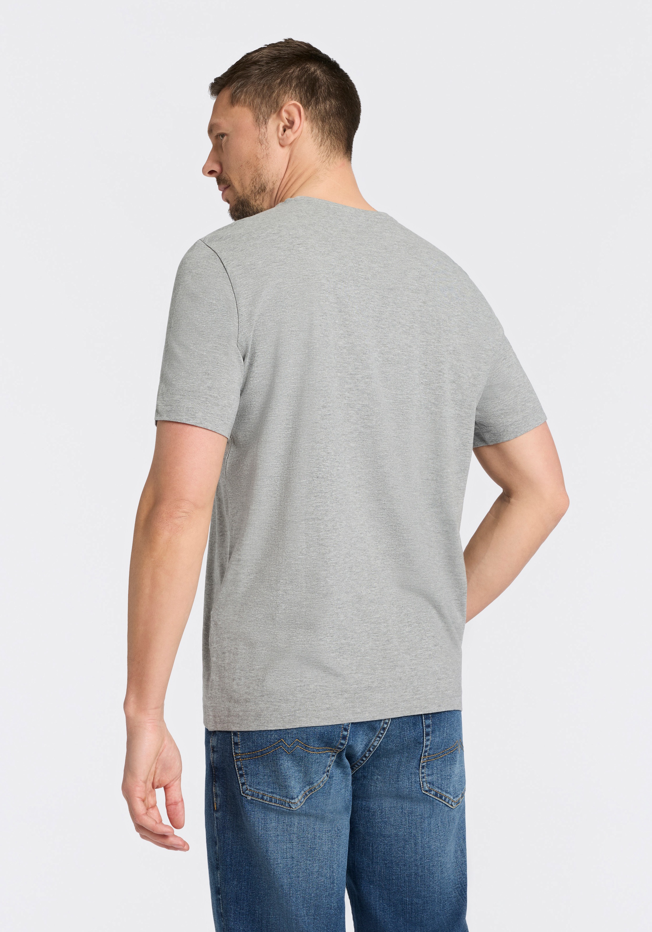 MUSTANG Kurzarmshirt "Alex Logoprint" kurzarm, mit Logoprint günstig online kaufen