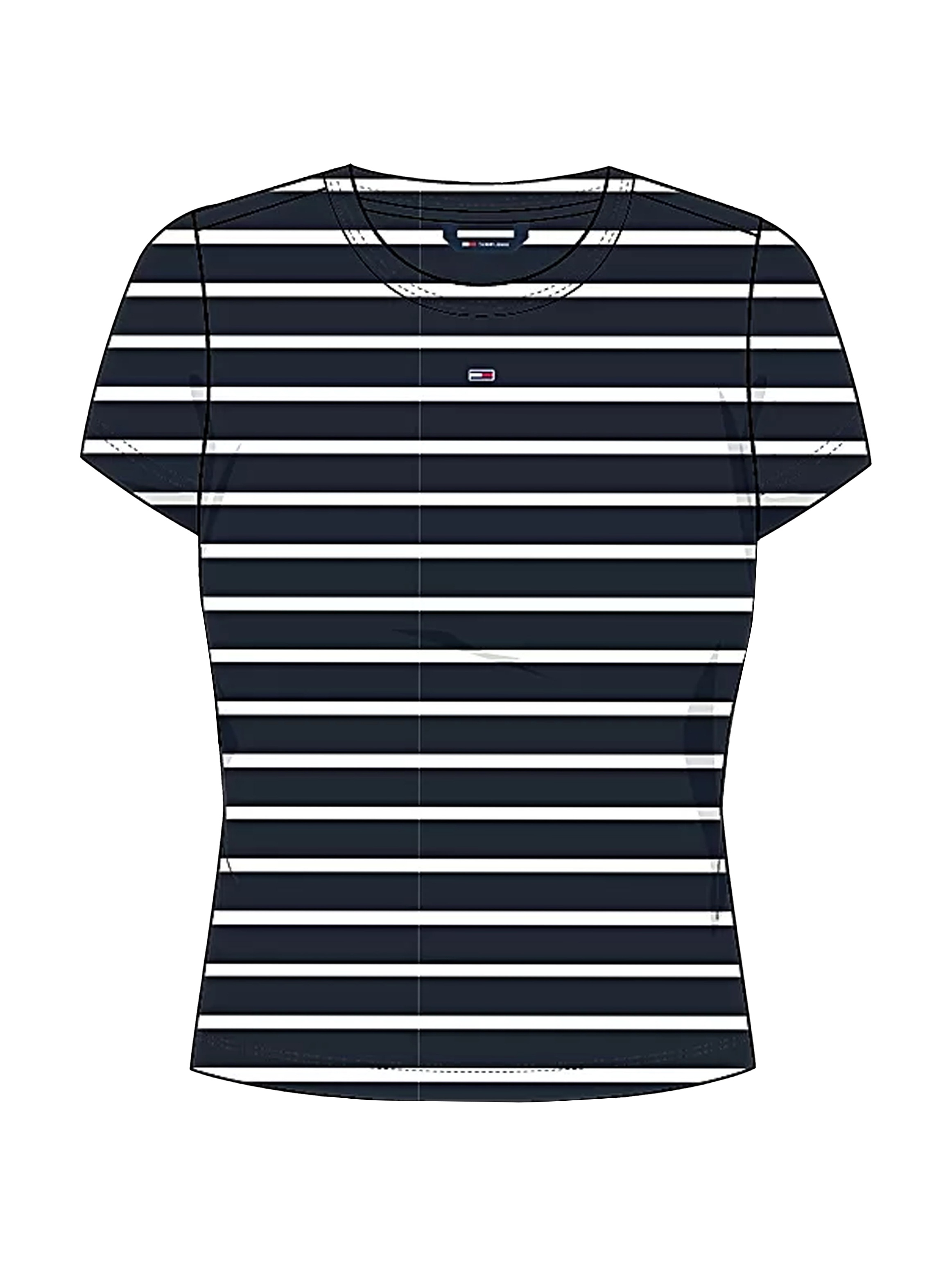Tommy Jeans Curve T-Shirt »Slim Essential Rib«, Große Größen