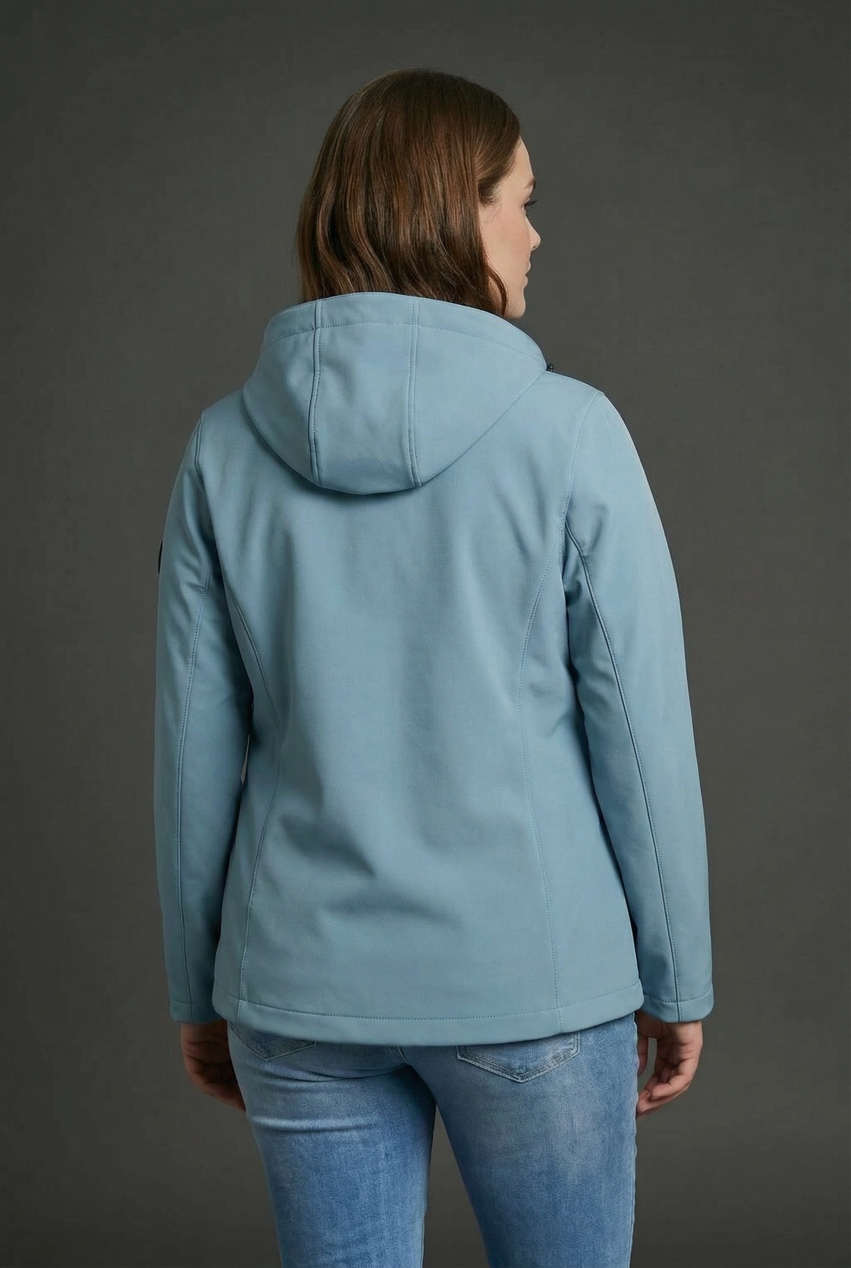 Polarino Softshelljacke mit Kapuze für den Übergang, aus Softshell, wassera günstig online kaufen