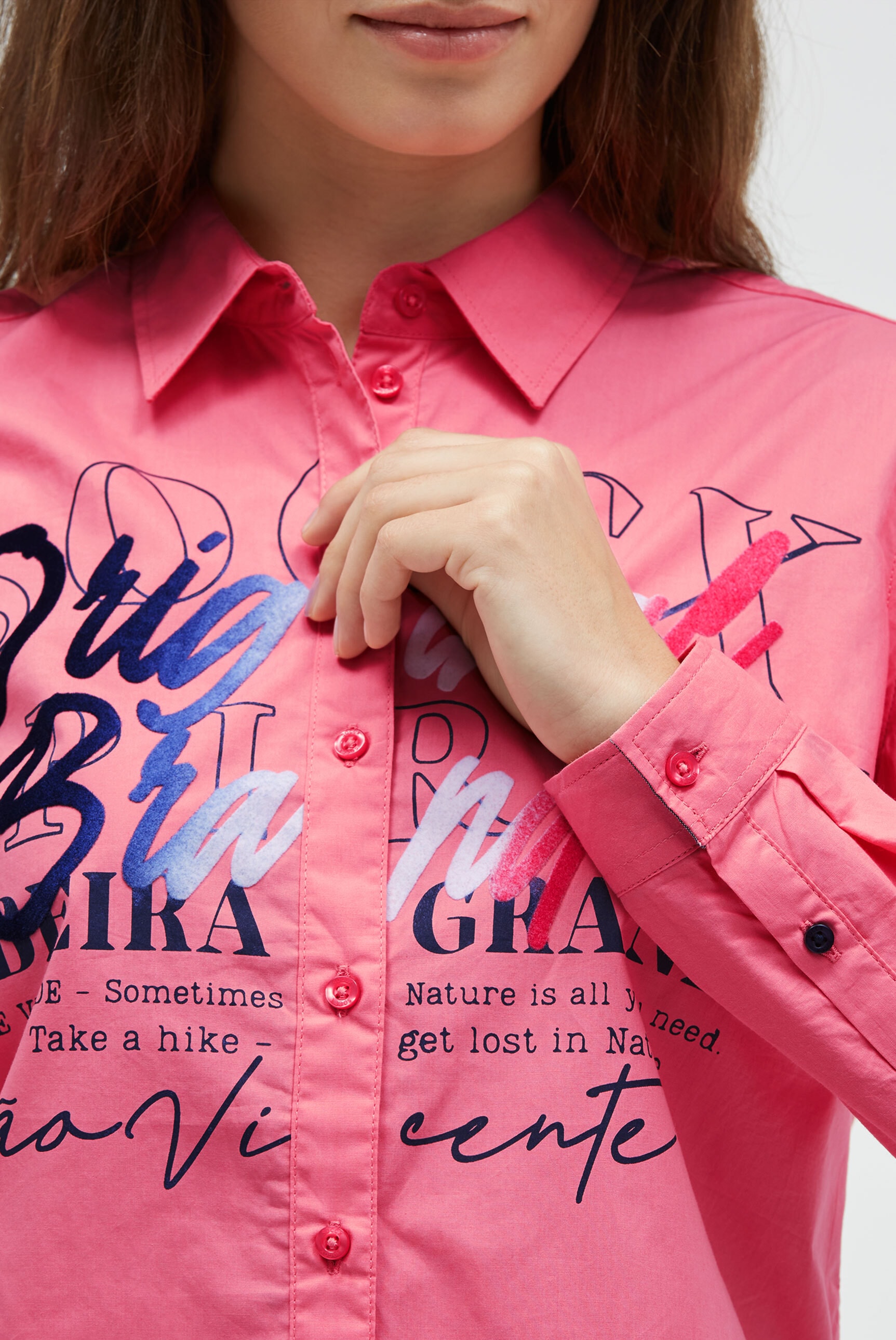 SOCCX Langarmbluse im Turn-Up-Look