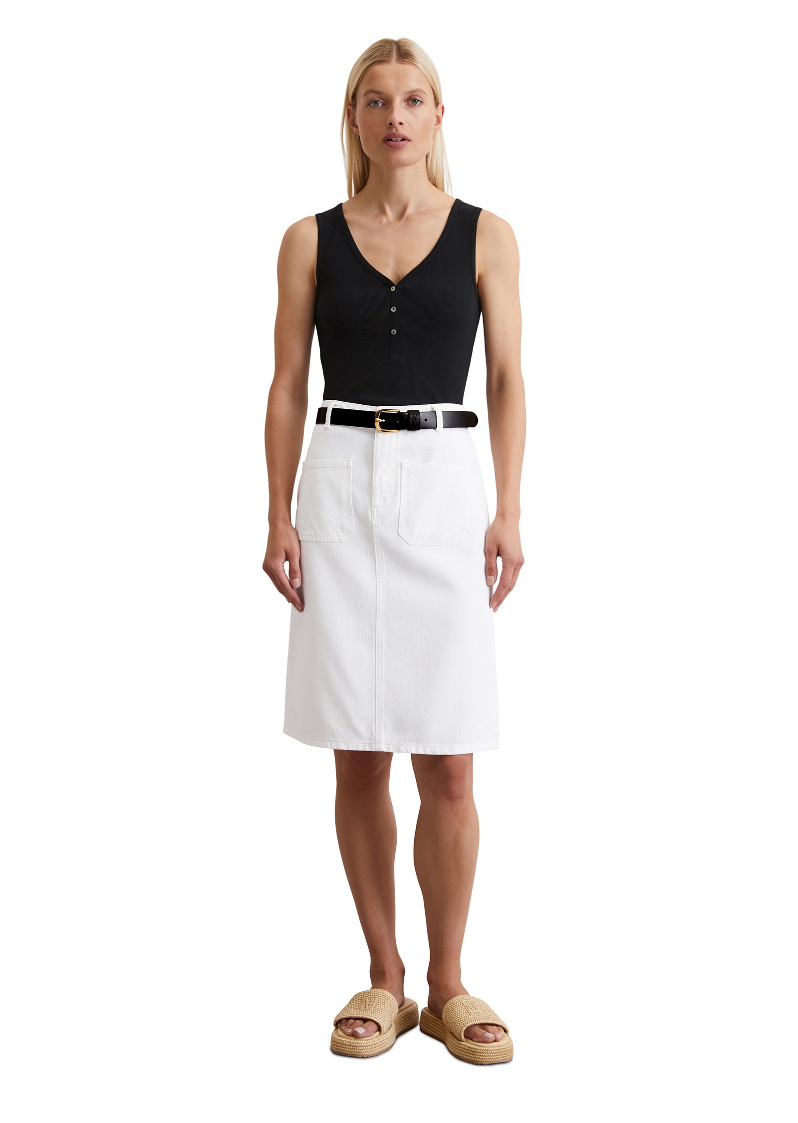 Marc O'Polo T-Shirt »mit Knopfleiste«