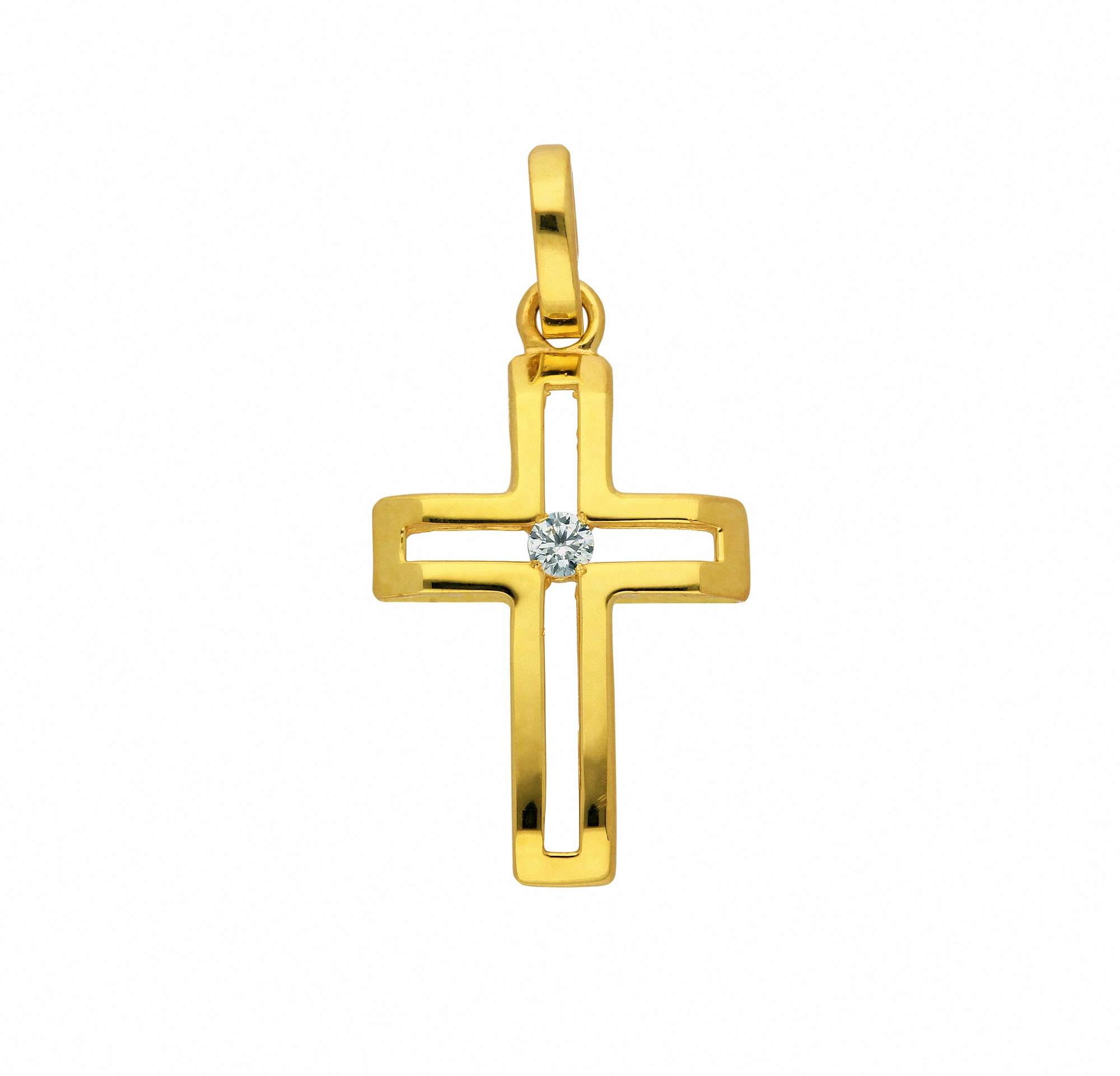 Adelia´s Kette ohne Anhänger »333 Gold Kreuz Anhänger mit Zirkonia«,  Schmuckset - Set mit Halskette | BAUR