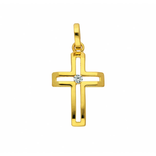 Adelia´s Kette ohne Anhänger »333 Gold Kreuz Anhänger mit Zirkonia«,  Schmuckset - Set mit Halskette | BAUR