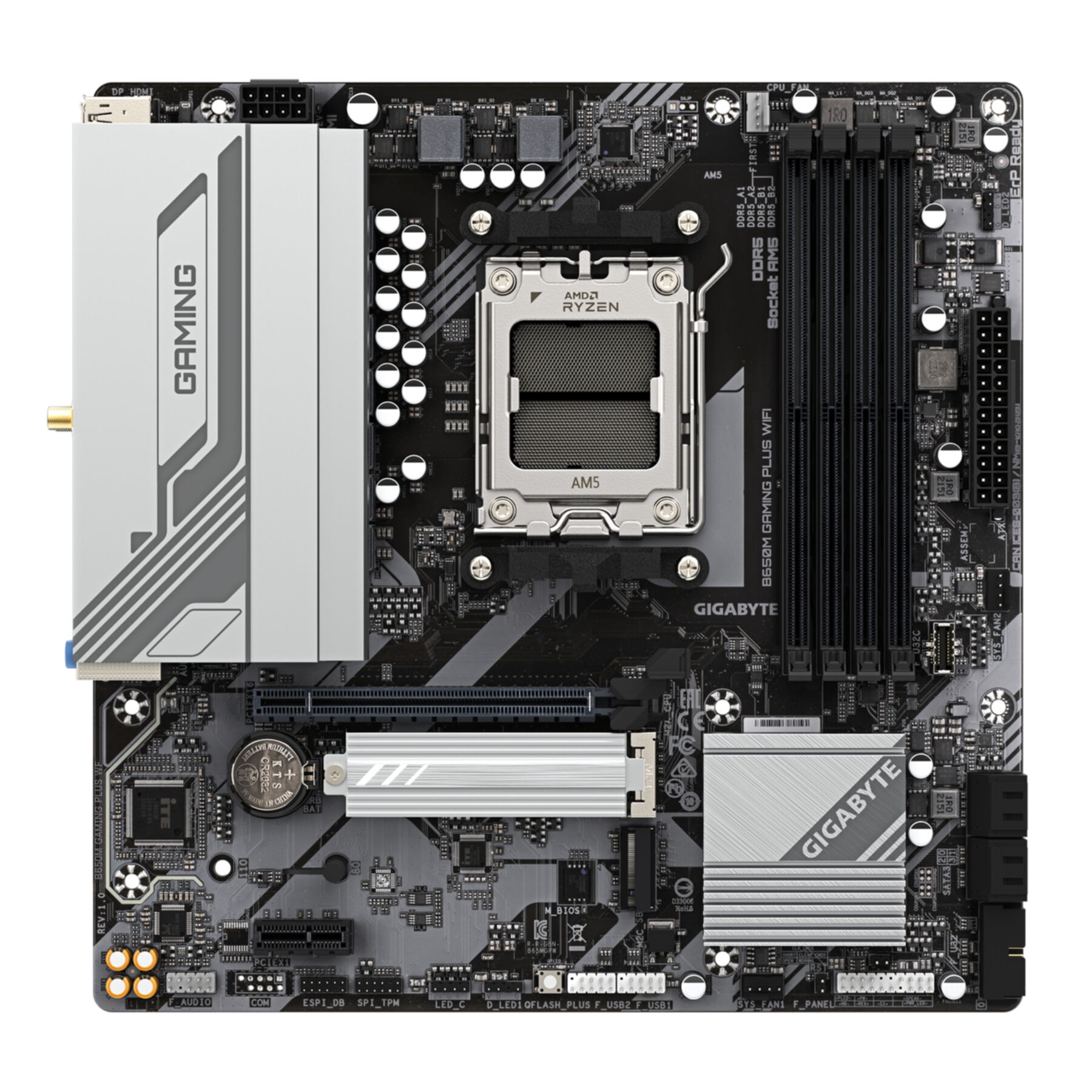 Gigabyte Mainboard »B650M GAMING PLUS WIFI Mainboard – AMD Ryzen 9000 CPUs, 5+2+2 Phasen V«