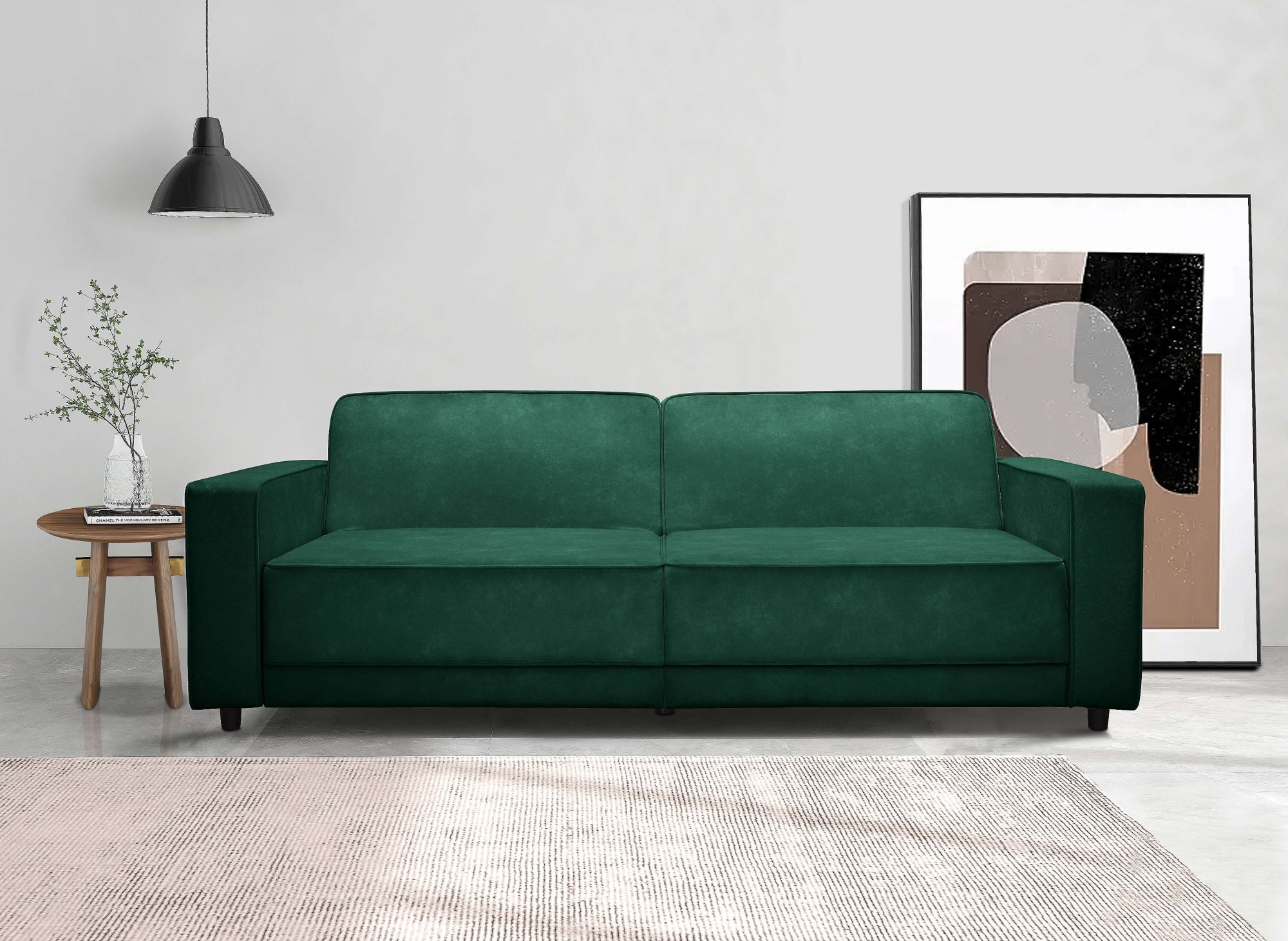 Dorel Home 3-Sitzer "ALLIE Schlafsofa 225 cm" Bett-Funktion (108/190cm), trendiger Cord o. pflegeleichter Velours