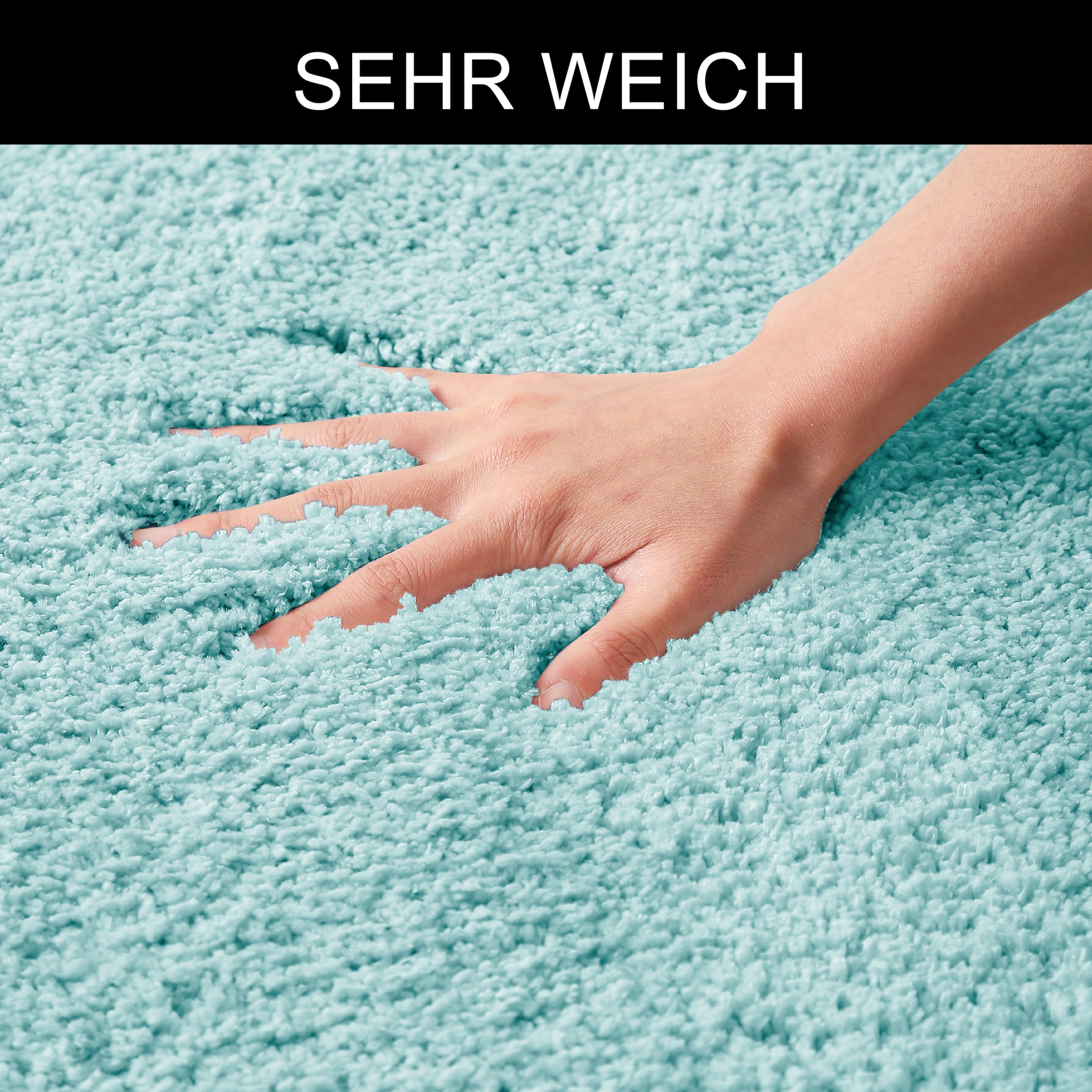 my home Badematte »Inga, Badezimmer Teppich, Badvorleger« Höhe 20 mm rutschhemmend beschichtet fußbodenheizungsgeeignet | schnell trocknend | strapazierfähig Badteppich, unifarben, weich, als halbrund und rechteckig erhältlich