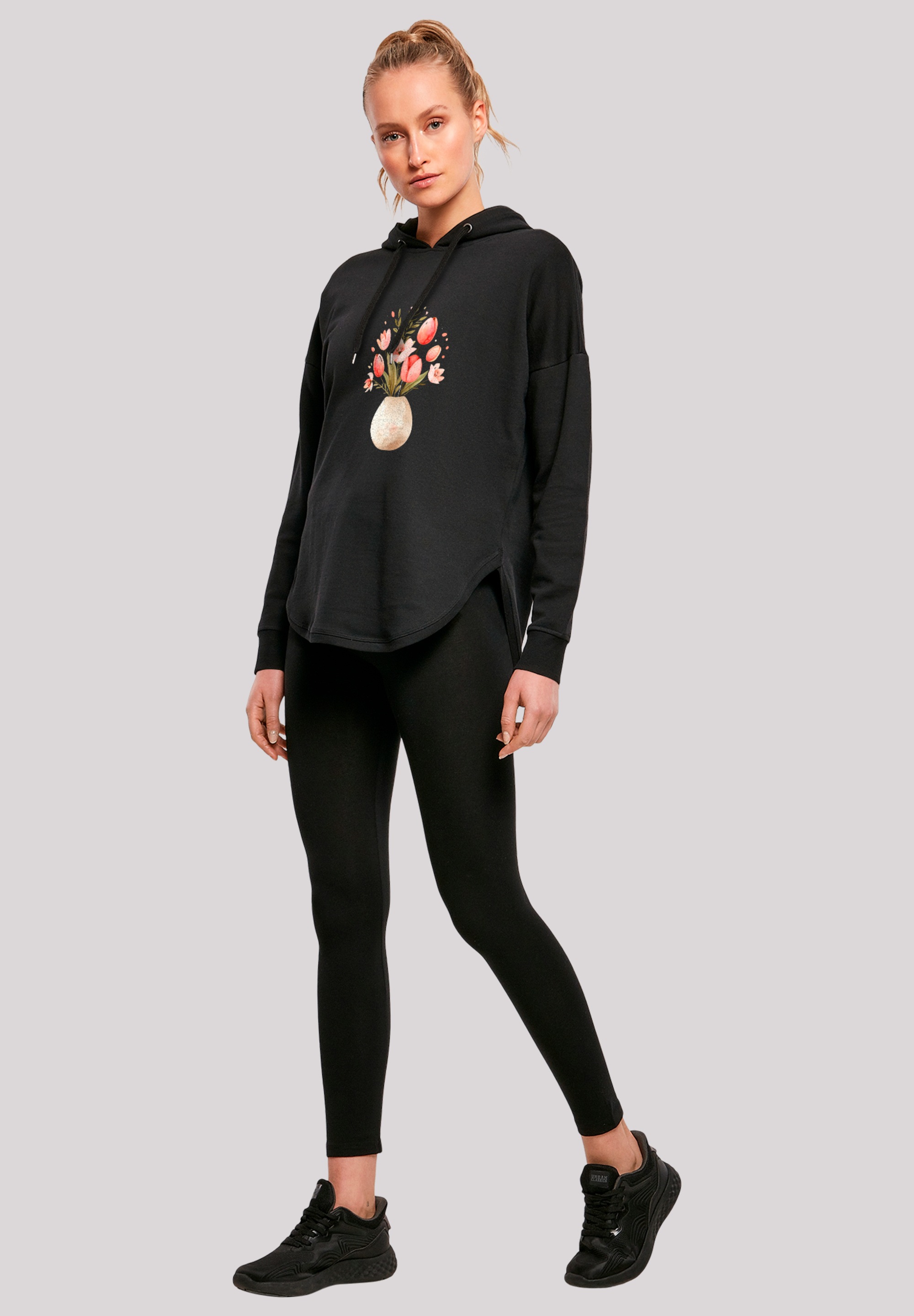 F4NT4STIC Kapuzenpullover »Rosa Frühlingsblumenstrauß in Vase«, Premium Qualität