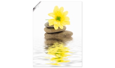 Wandbild »Zen Spa Steine mit Blumen II«, Zen, (1 St.)