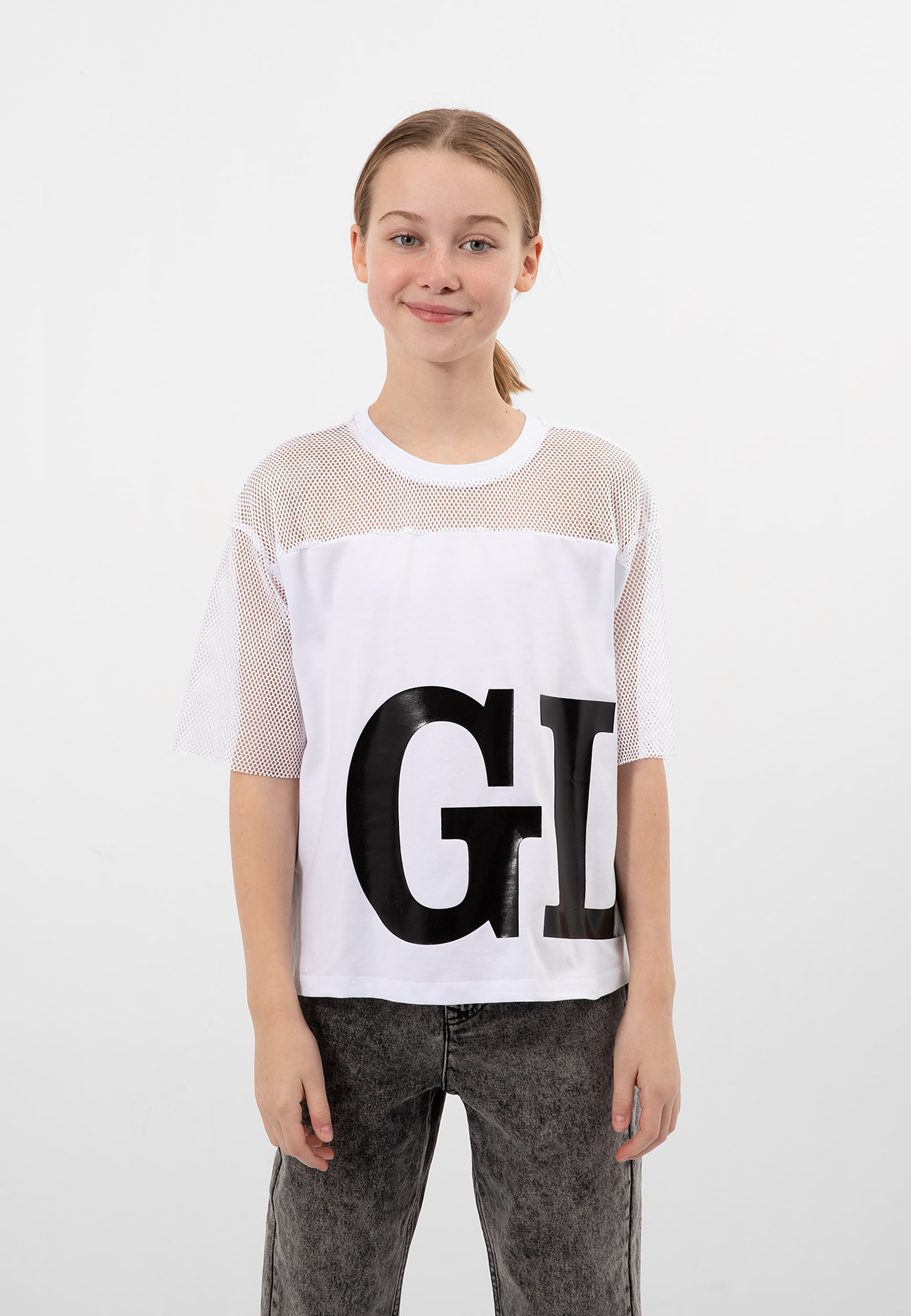 mit | T-Shirt, modischen kaufen Mesh-Parts BAUR Gulliver