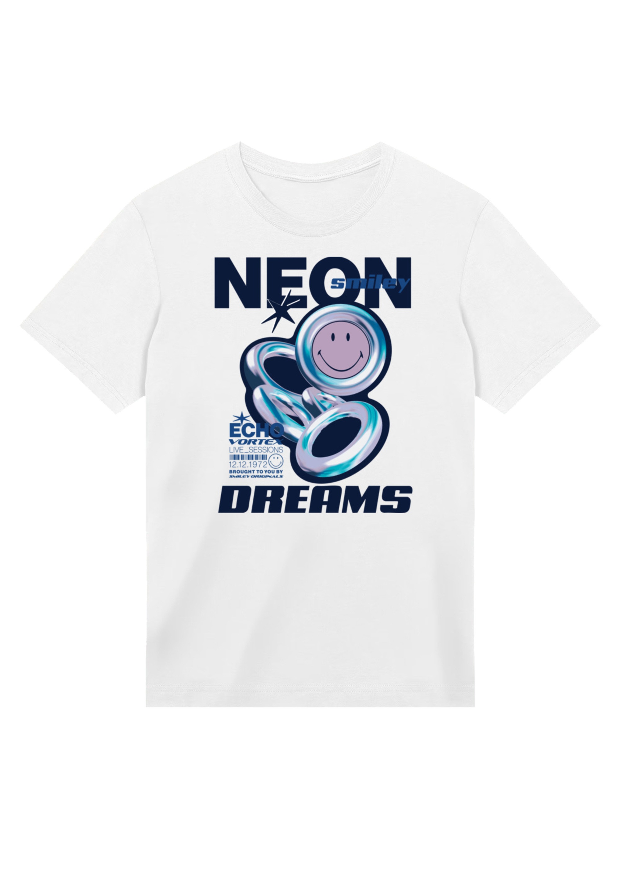 F4NT4STIC T-Shirt »Smiley Originals Neon Dreams Rave Wear«, Premium Qualität