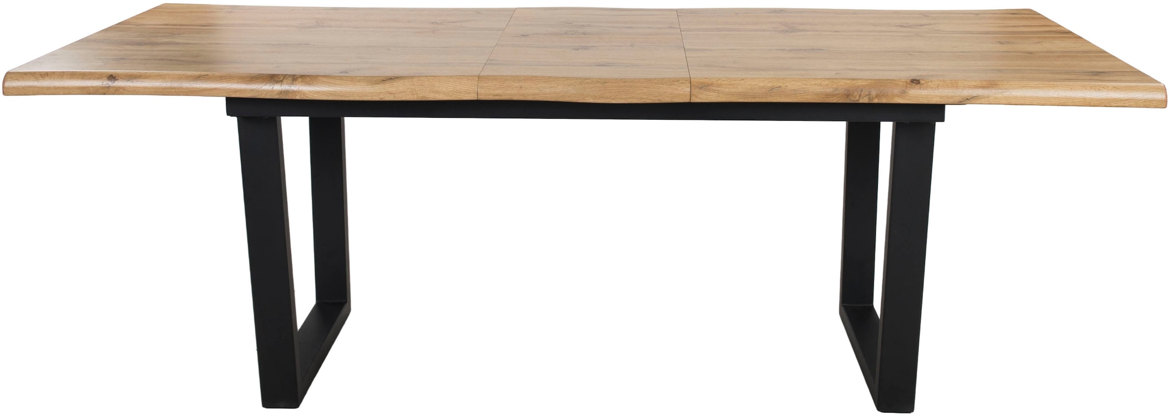 Duo Collection Esstisch »Ausziehtisch Irina«, (1 St.), 1,80m - 2,20m, Baumkantenoptik, massives Kufengestell
