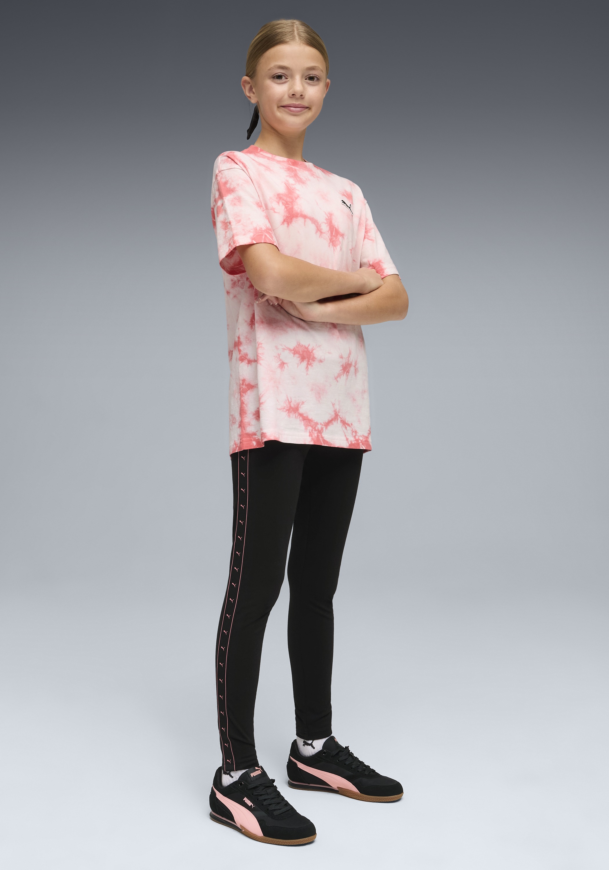 Thumbnail - PUMA Leggings "ESS TAPE LEGGINGS G" aus Baumwollmischung, schmale Passform, sportlicher Stil