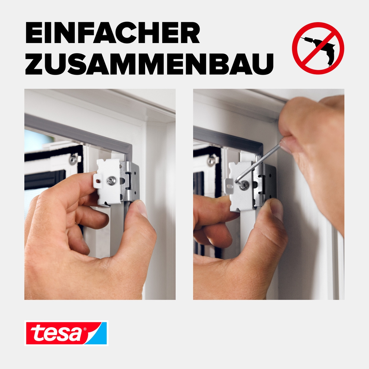 tesa Insektenschutz-Tür »Insect Stop Falt Adapter für Fliegengitter - Adapter-Set«, für Insektenschutz Balkontür / Terrassentür