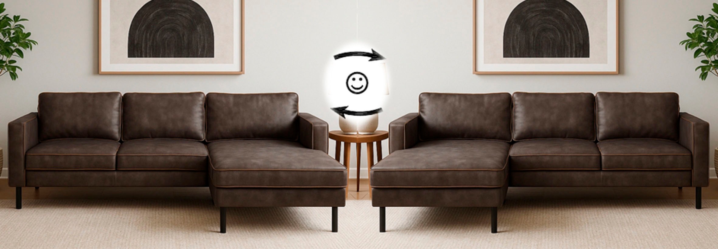 Thumbnail - Home affaire Ecksofa "Watkins, wahlweise mit Schlaffunktion/Bettkasten, moderne offene Naht" Recamiere beidseitig montie...