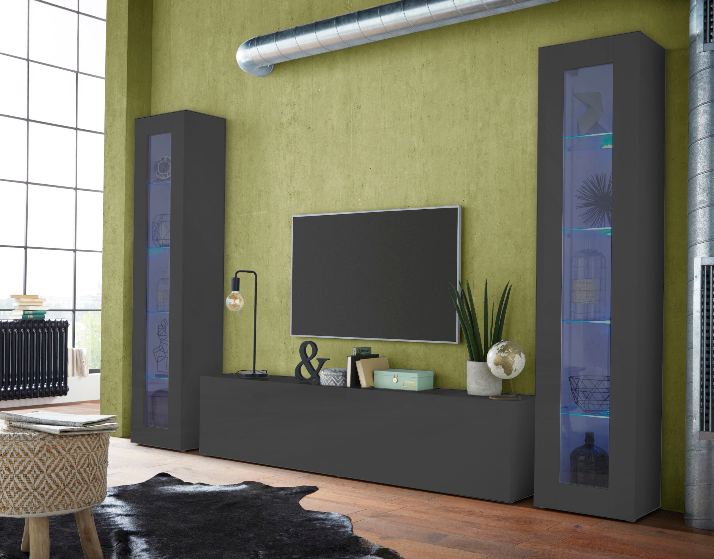 Home affaire Vitrine "Maruska" 1 Stk. tlg. Glasvitrine, Stauraumvitrine, st günstig online kaufen